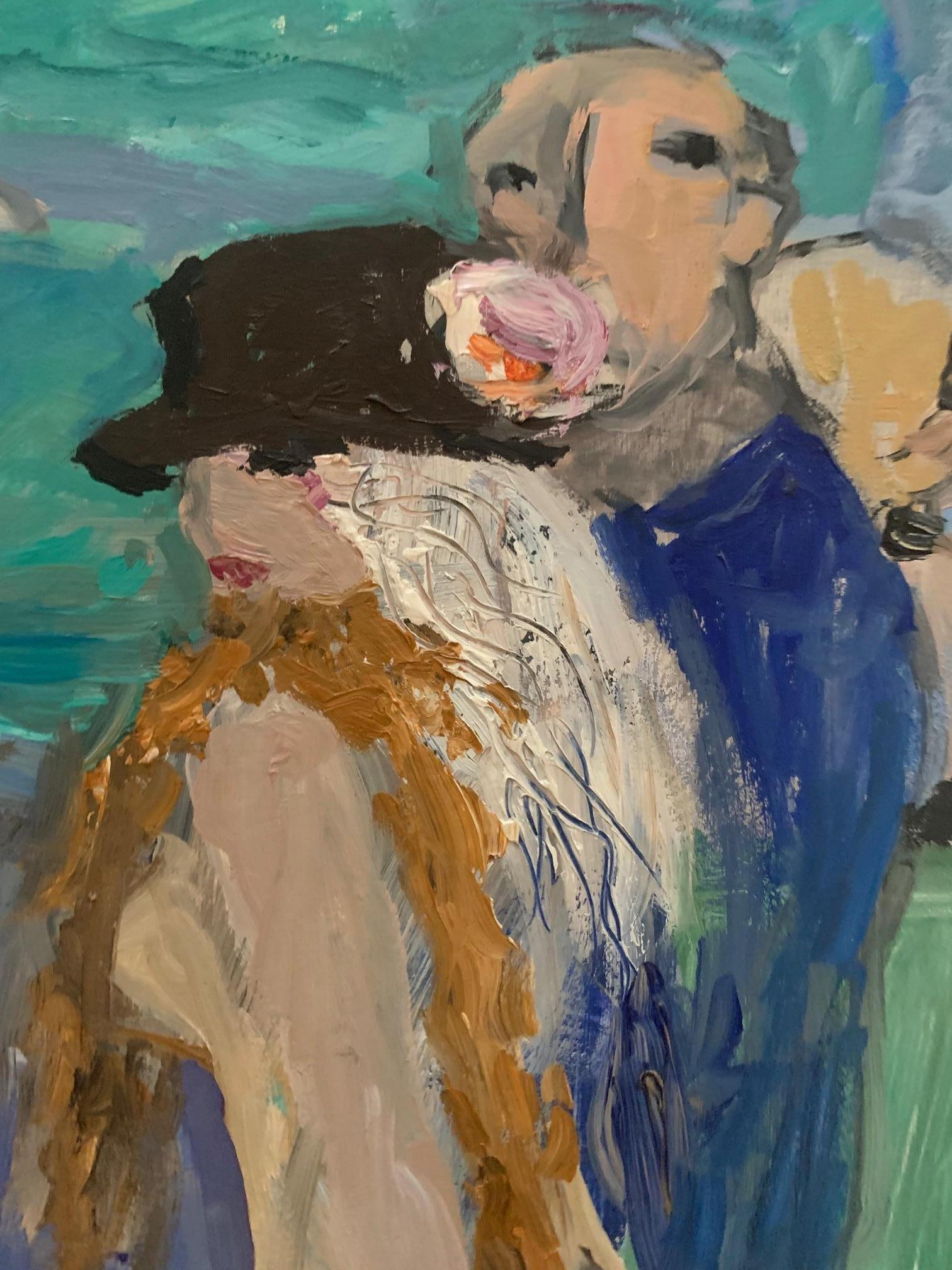 Settee By Bruno Paoli - Figurative Painting For Sale 5