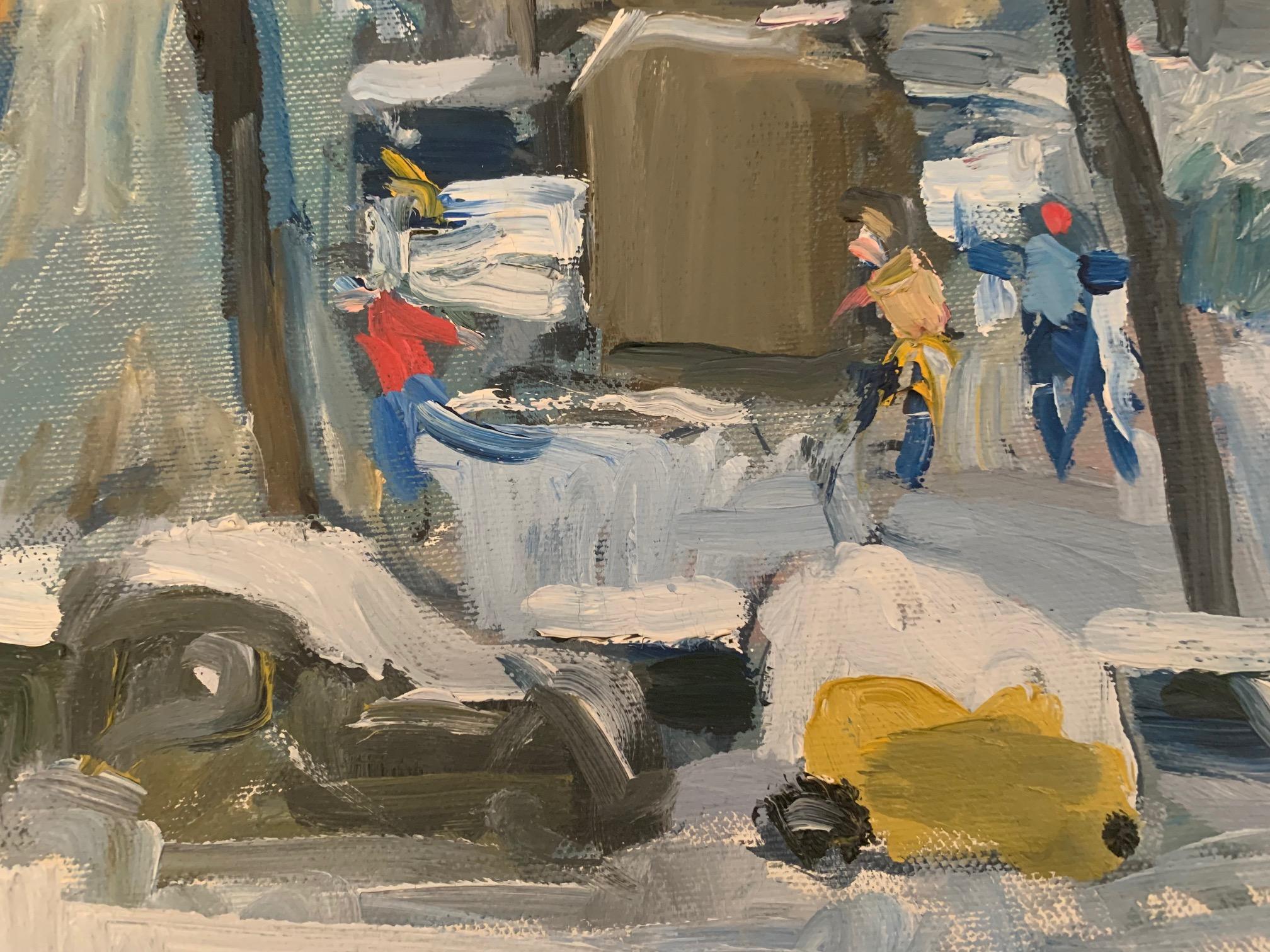 Neve in Plazzo Savonarola di Bruno Paoli - Pittura figurativa in vendita 5