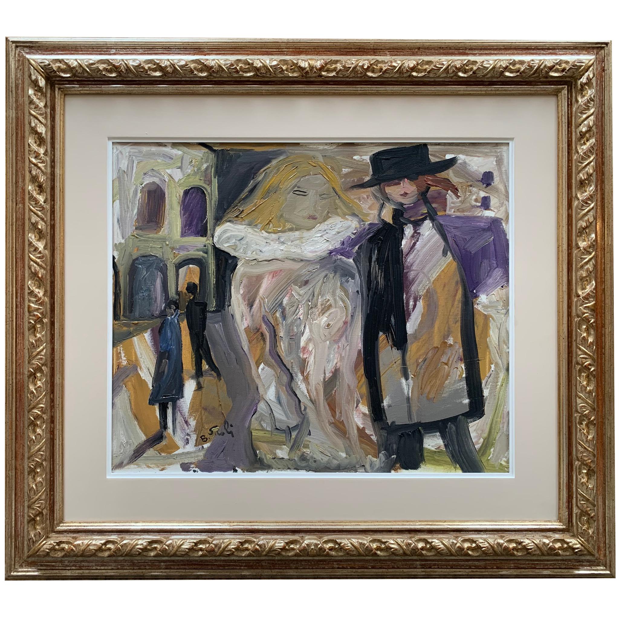 Street de Bruno Paoli - Peinture figurative en vente 1
