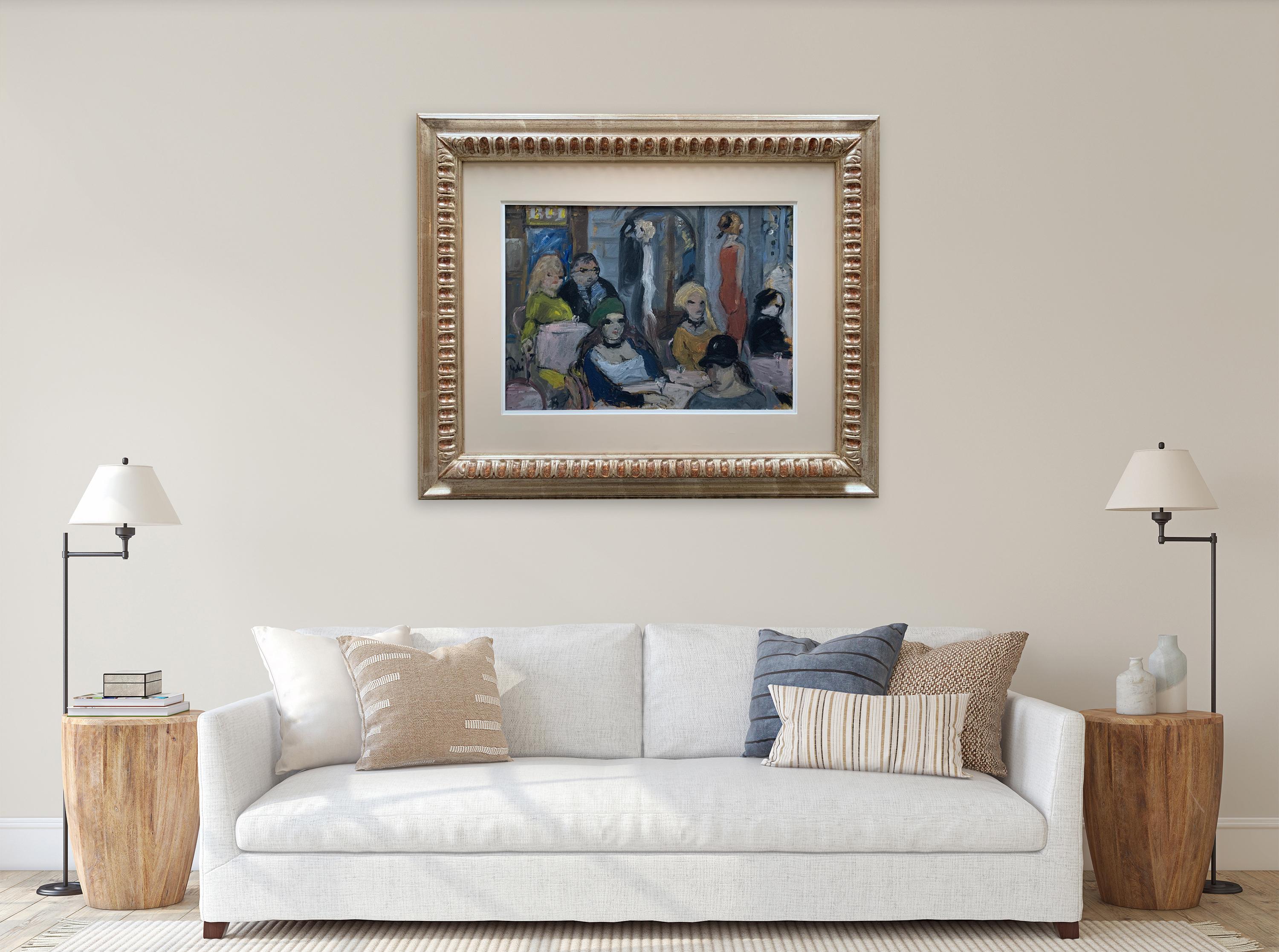 Street von Bruno Paoli – Figuratives Gemälde im Angebot 2