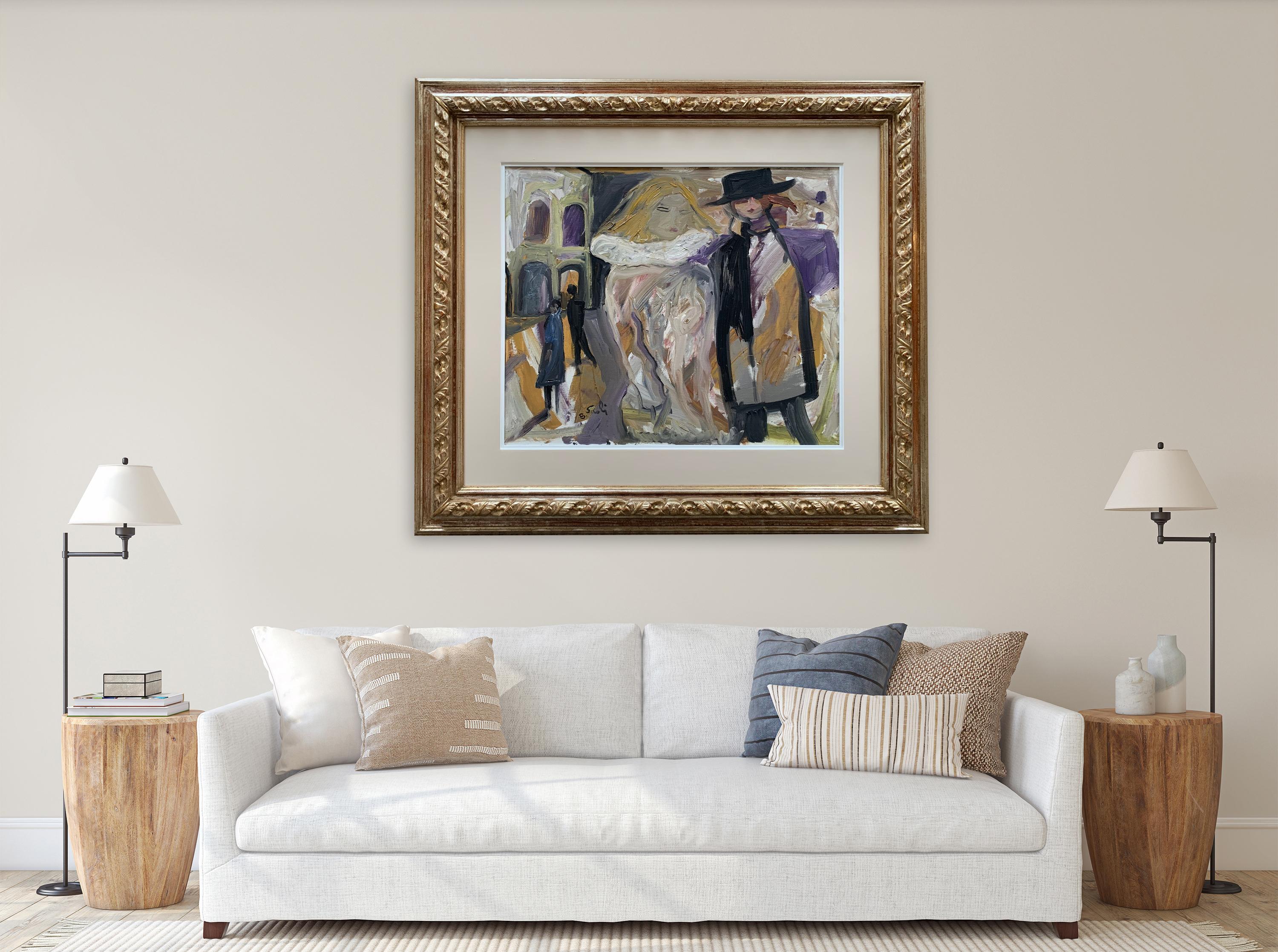 Street de Bruno Paoli - Peinture figurative en vente 2