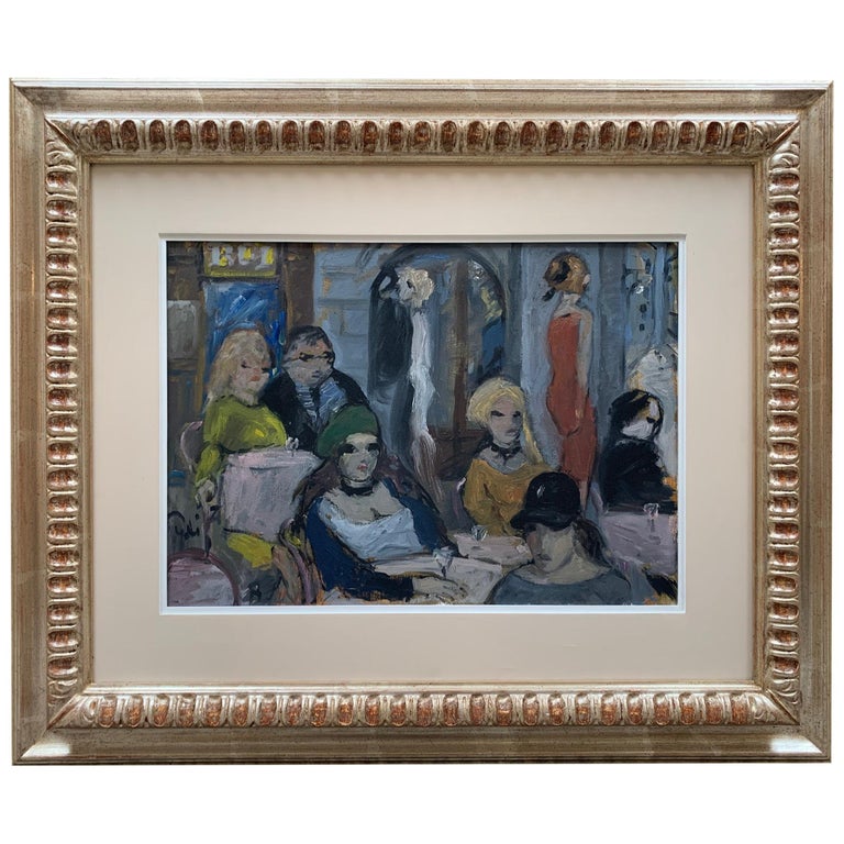 Bruno Paoli Street By Bruno Paoli Figurative Painting For Sale at