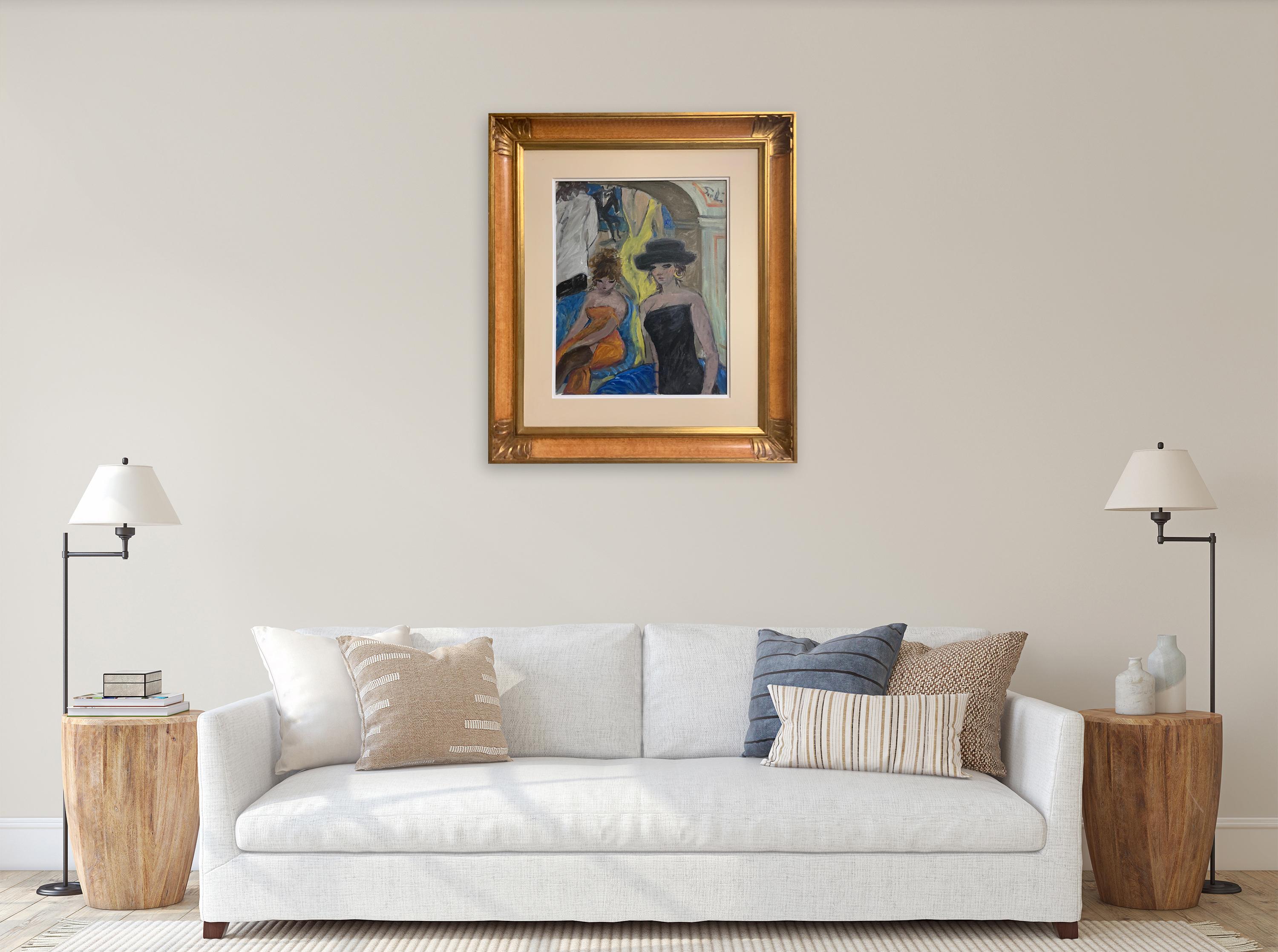 Tavern von Bruno Paoli – Figuratives Gemälde im Angebot 2