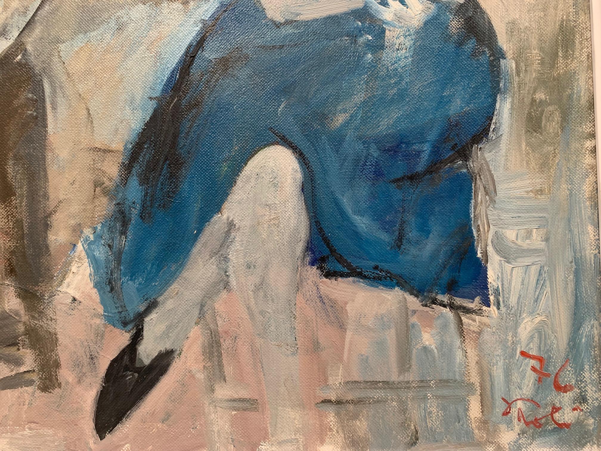 « The Artist & Nene » de Bruno Paoli - Peinture figurative en vente 3