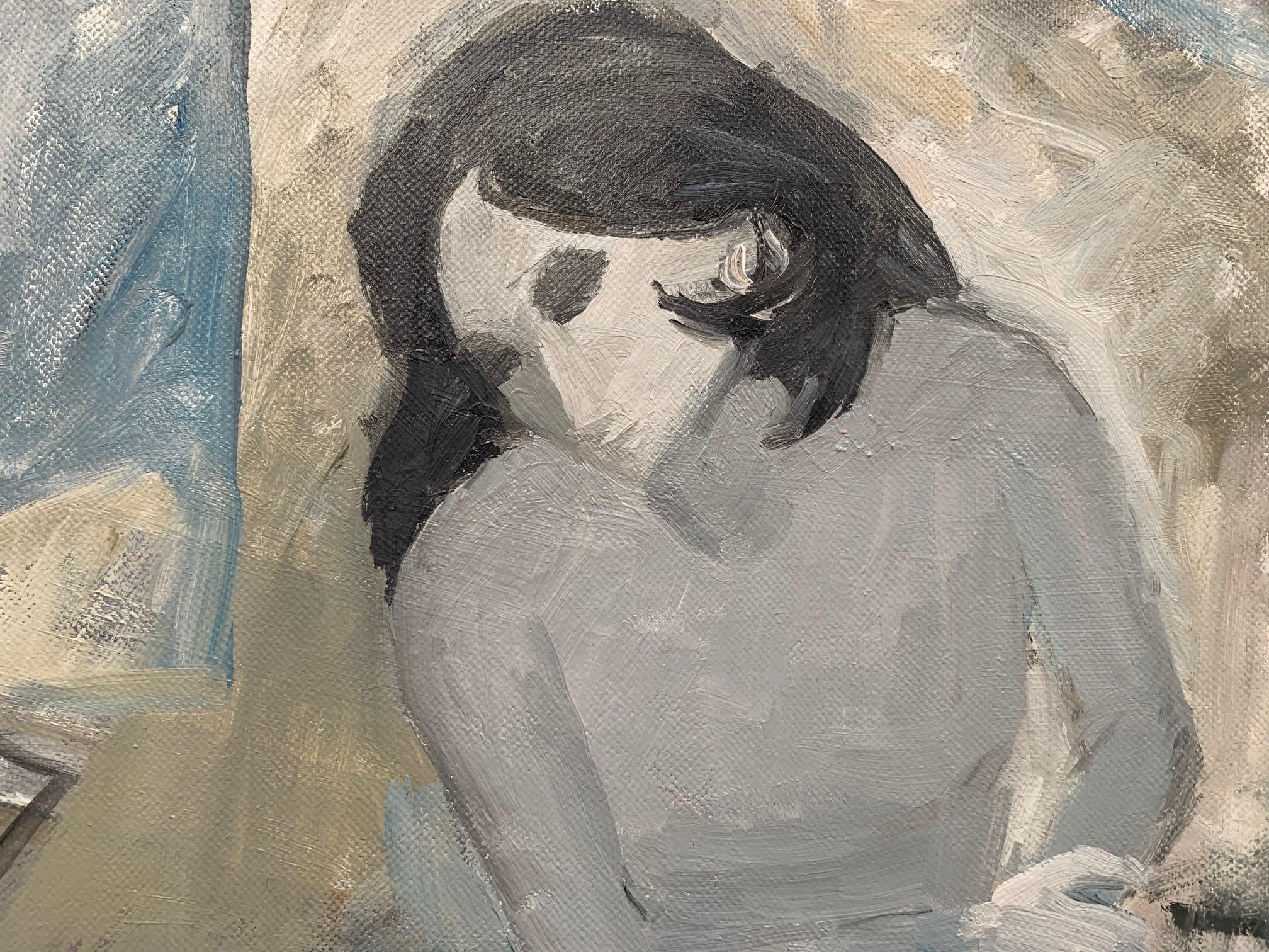« The Artist & Nene » de Bruno Paoli - Peinture figurative en vente 4