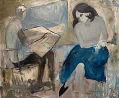 The Artist & Nene By Bruno Paoli - Figurative Painting