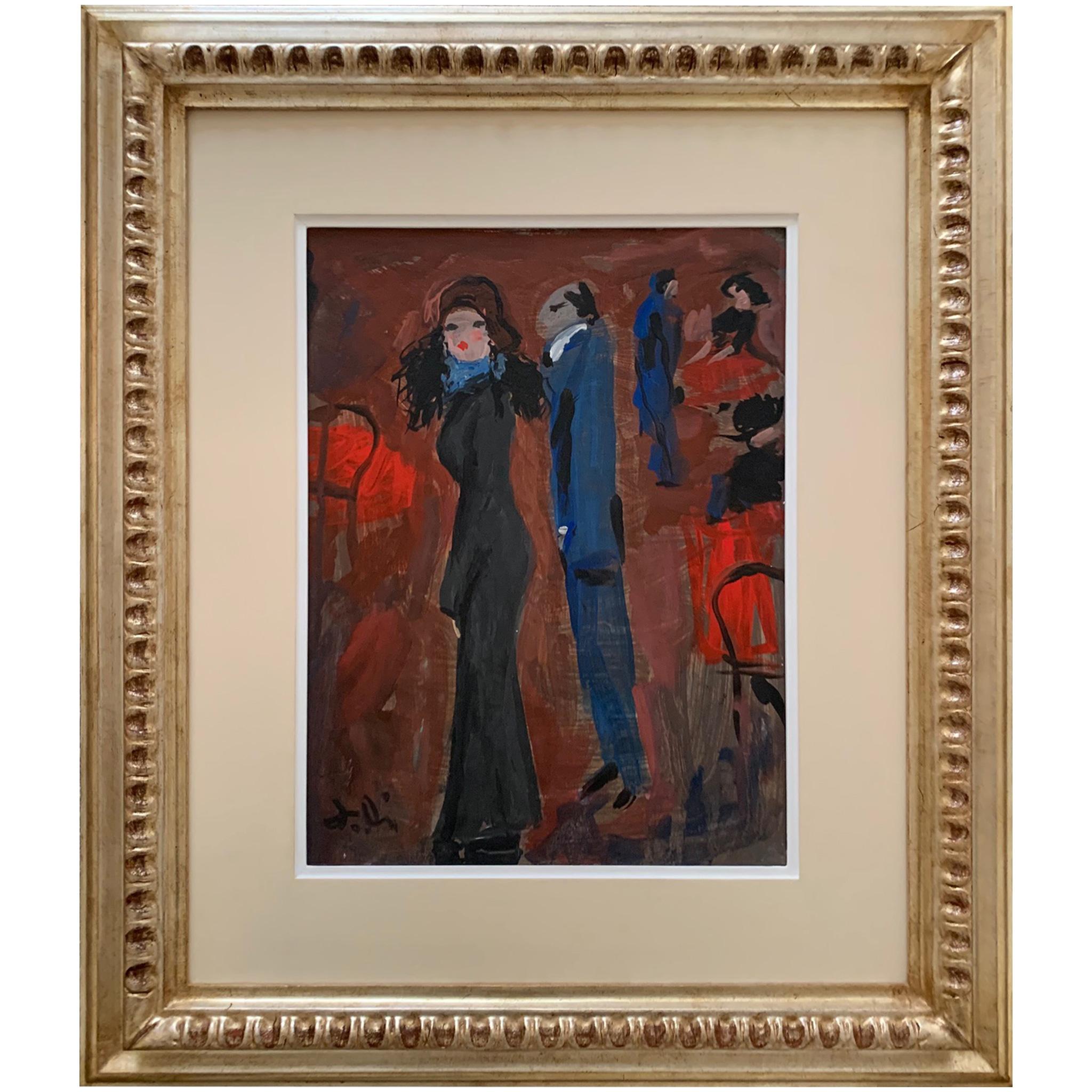 The Courtship By Bruno Paoli - Figurative Painting For Sale 1