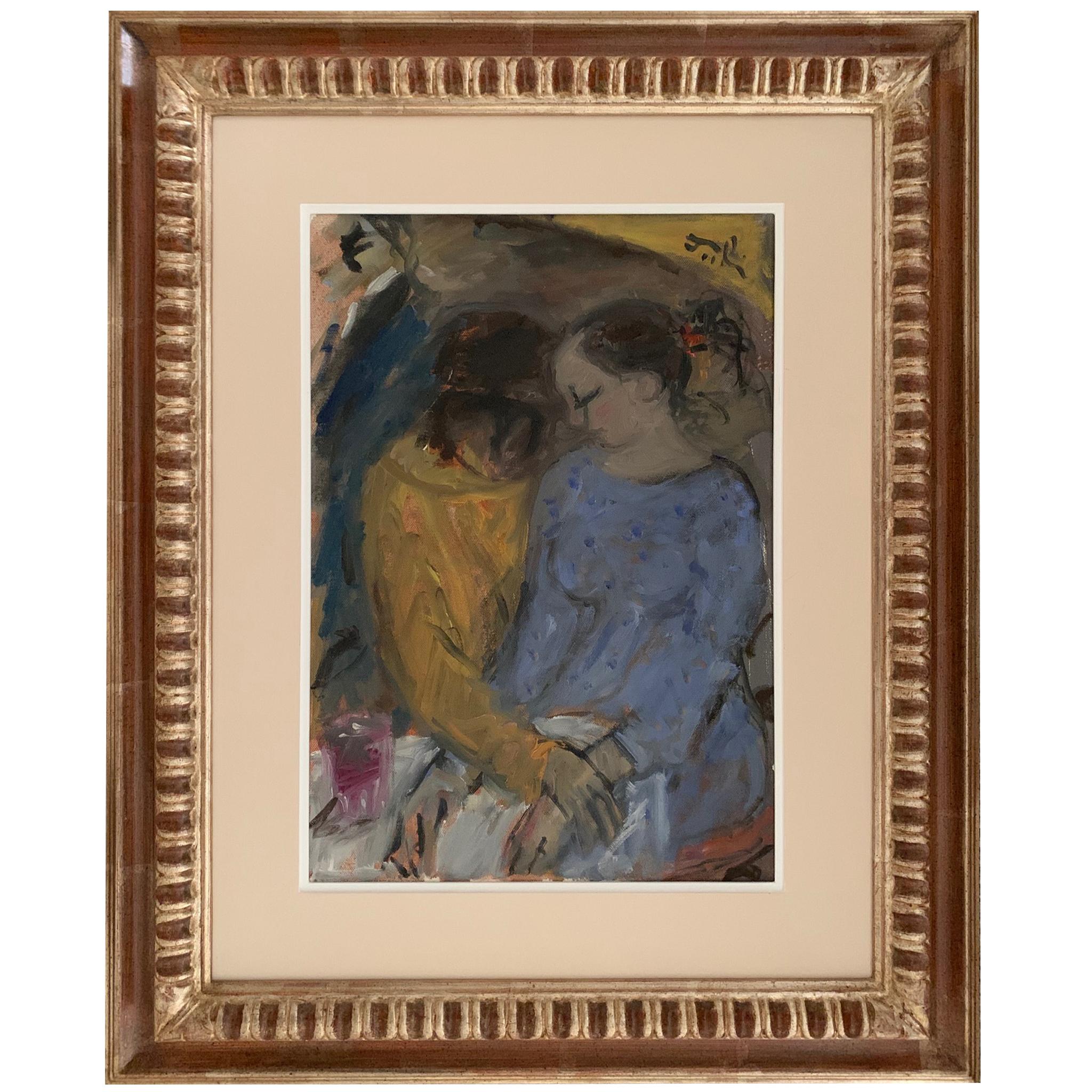 Das Glas des Weins von Bruno Paoli – Figuratives Gemälde im Angebot 1