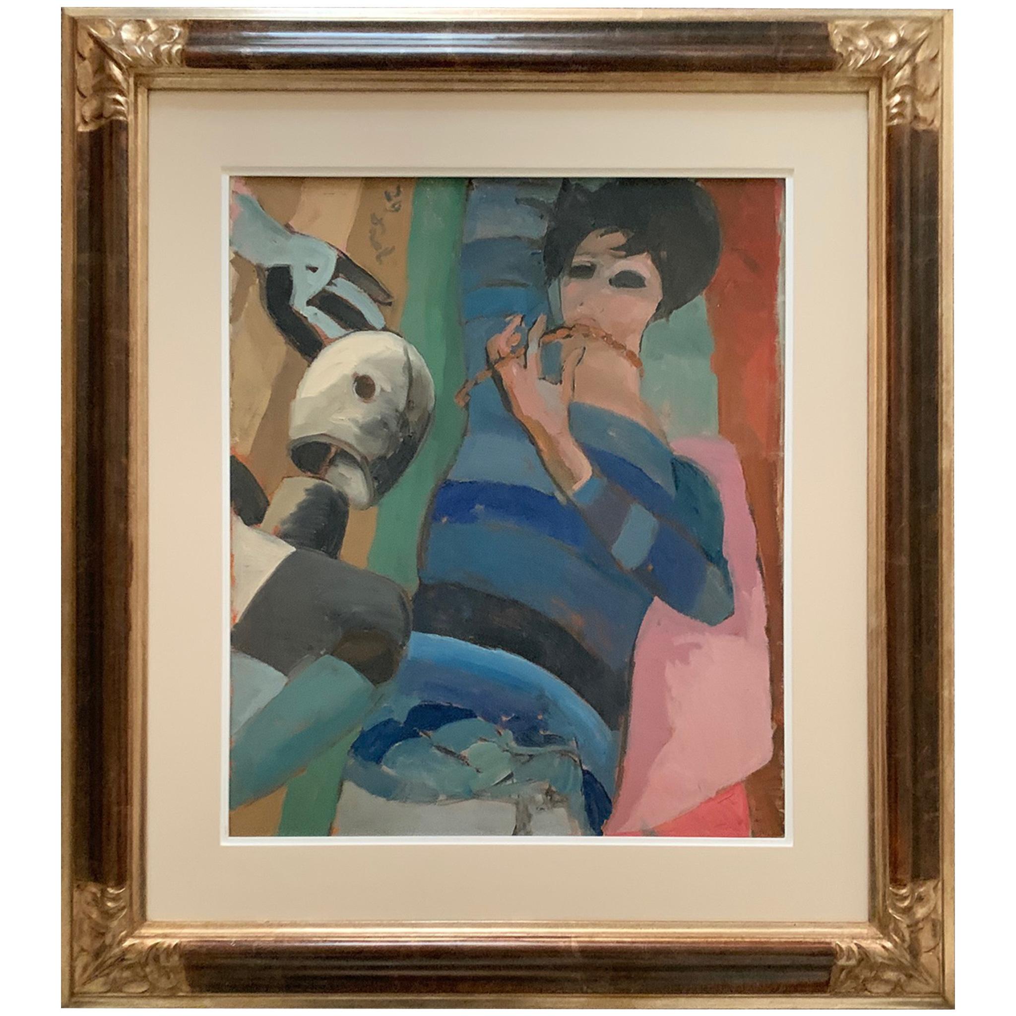 The Mannequin von Bruno Paoli – Figuratives Gemälde im Angebot 1
