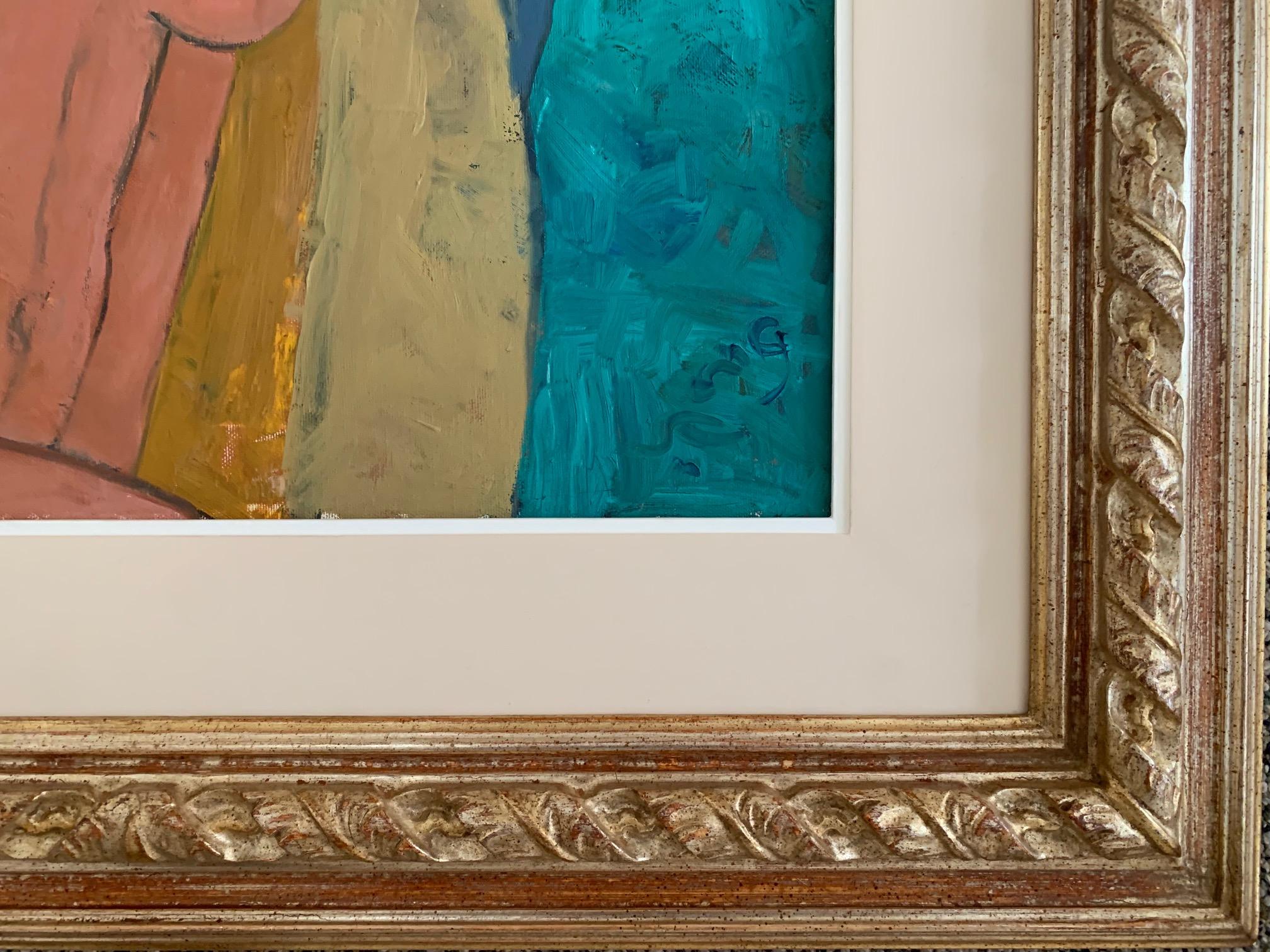 The Painter In The Mirror By Bruno Paoli - Figurative Malerei im Angebot 3