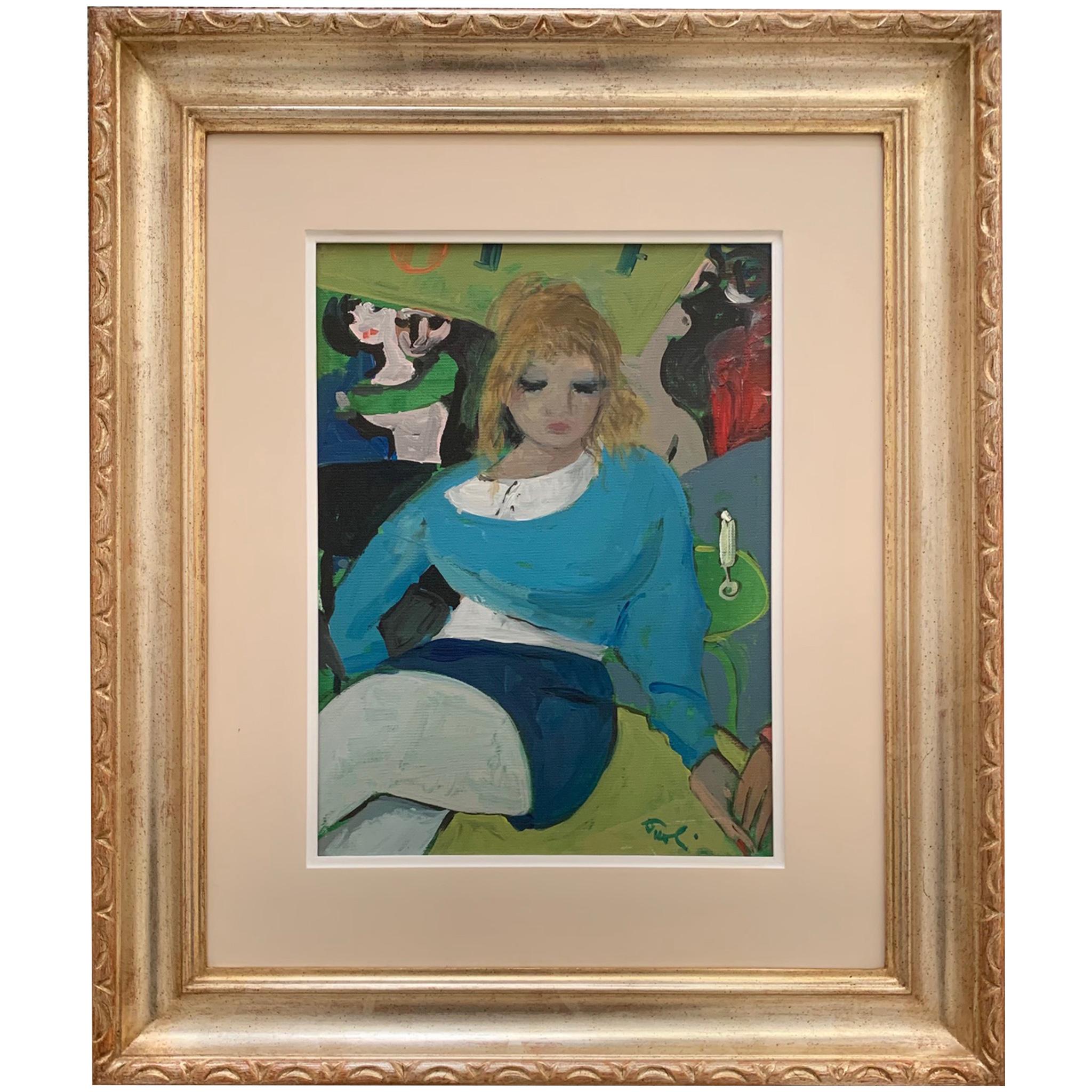 Der Pullover von Bruno Paoli – Figuratives Gemälde im Angebot 1