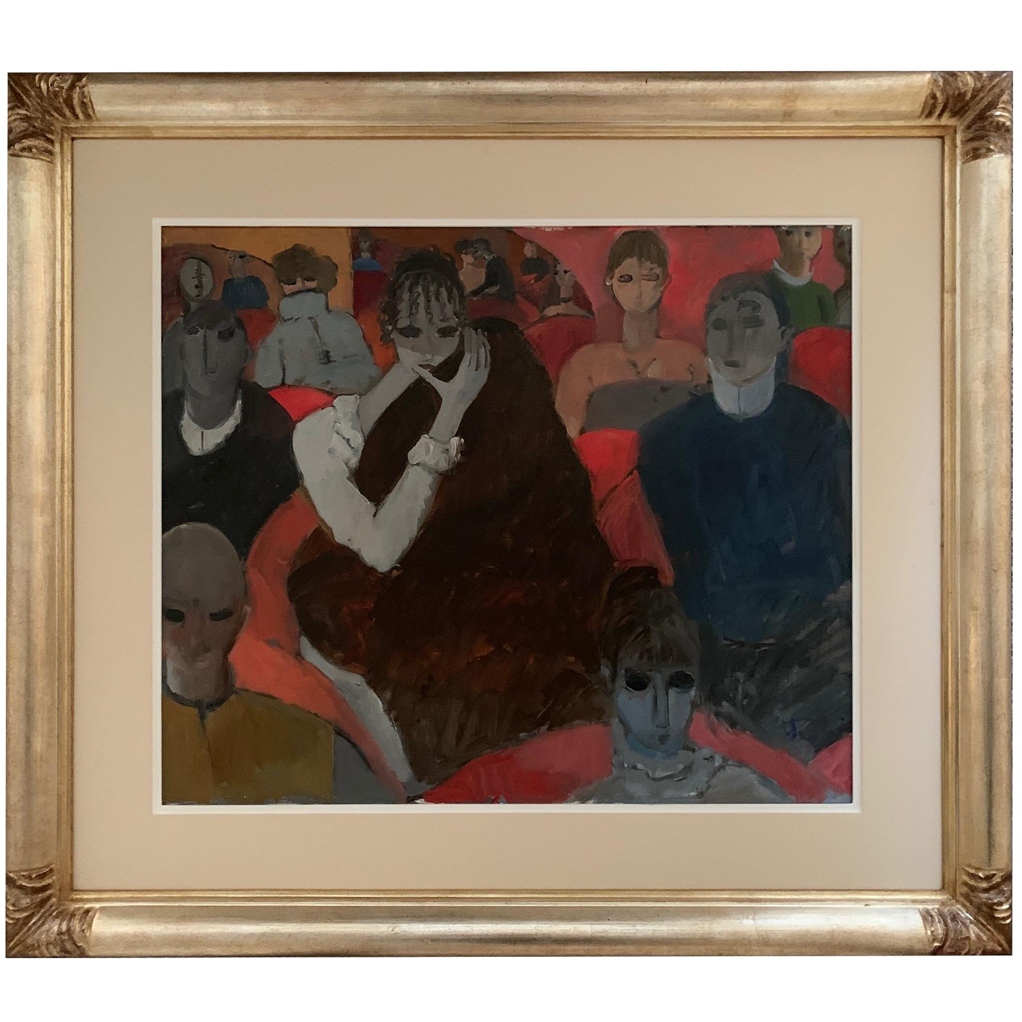 Theater By Bruno Paoli - Figurative Painting For Sale 1