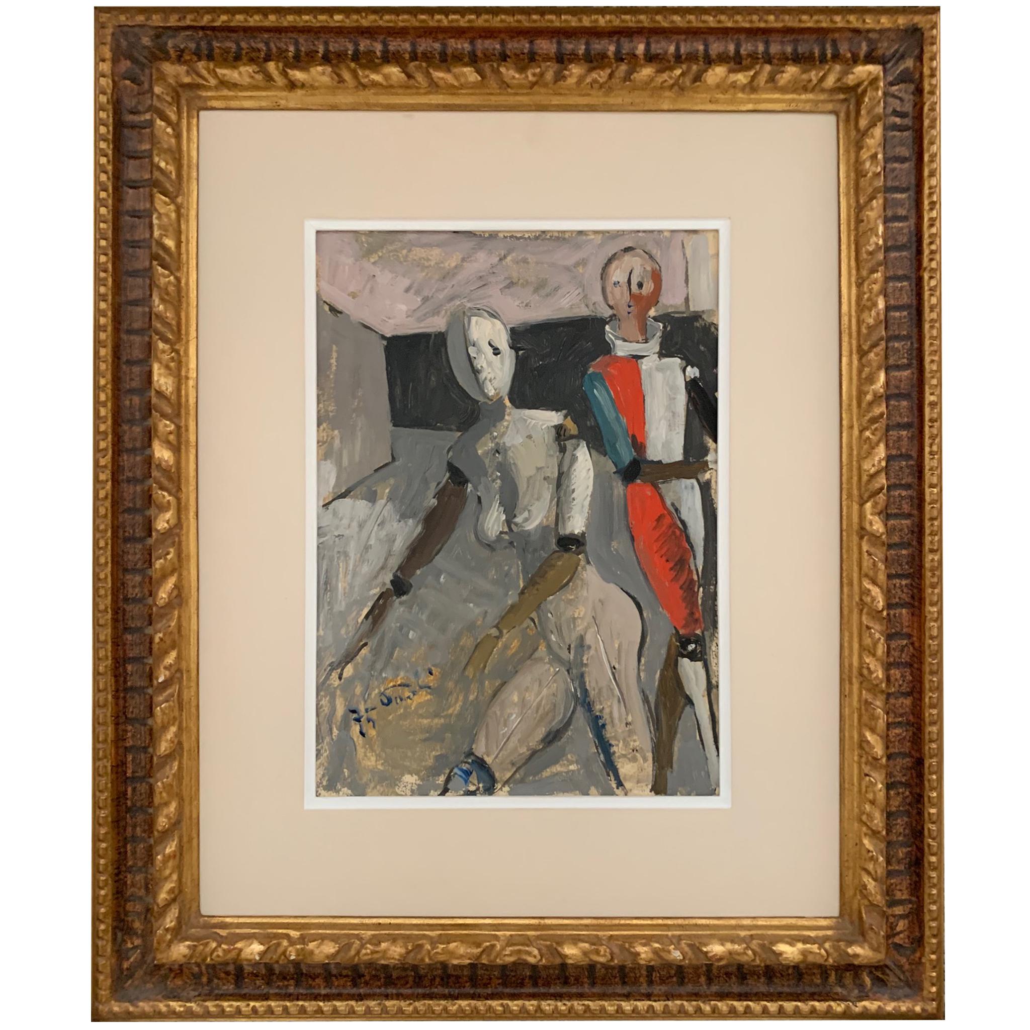 Theater von Bruno Paoli – Figuratives Gemälde im Angebot 1