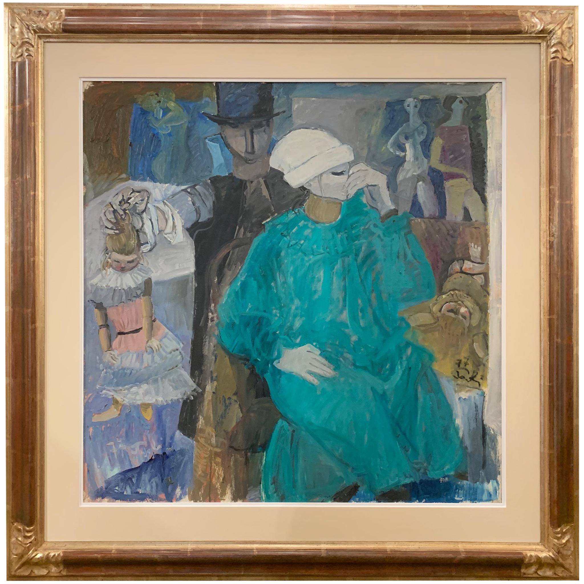 Theater By Bruno Paoli - Figurative Painting For Sale 1