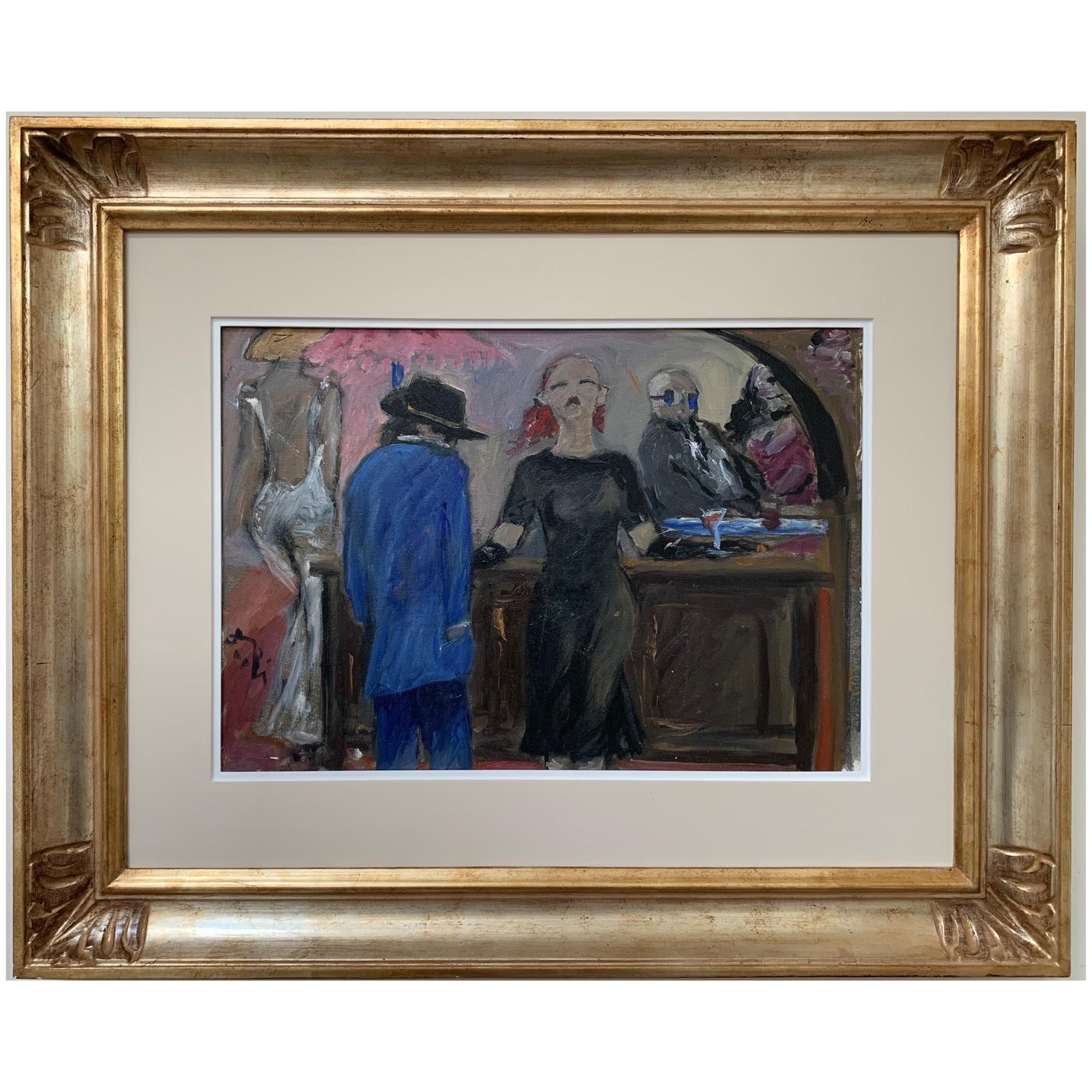 Heute Close To 2000 von Bruno Paoli – Figuratives Gemälde im Angebot 1
