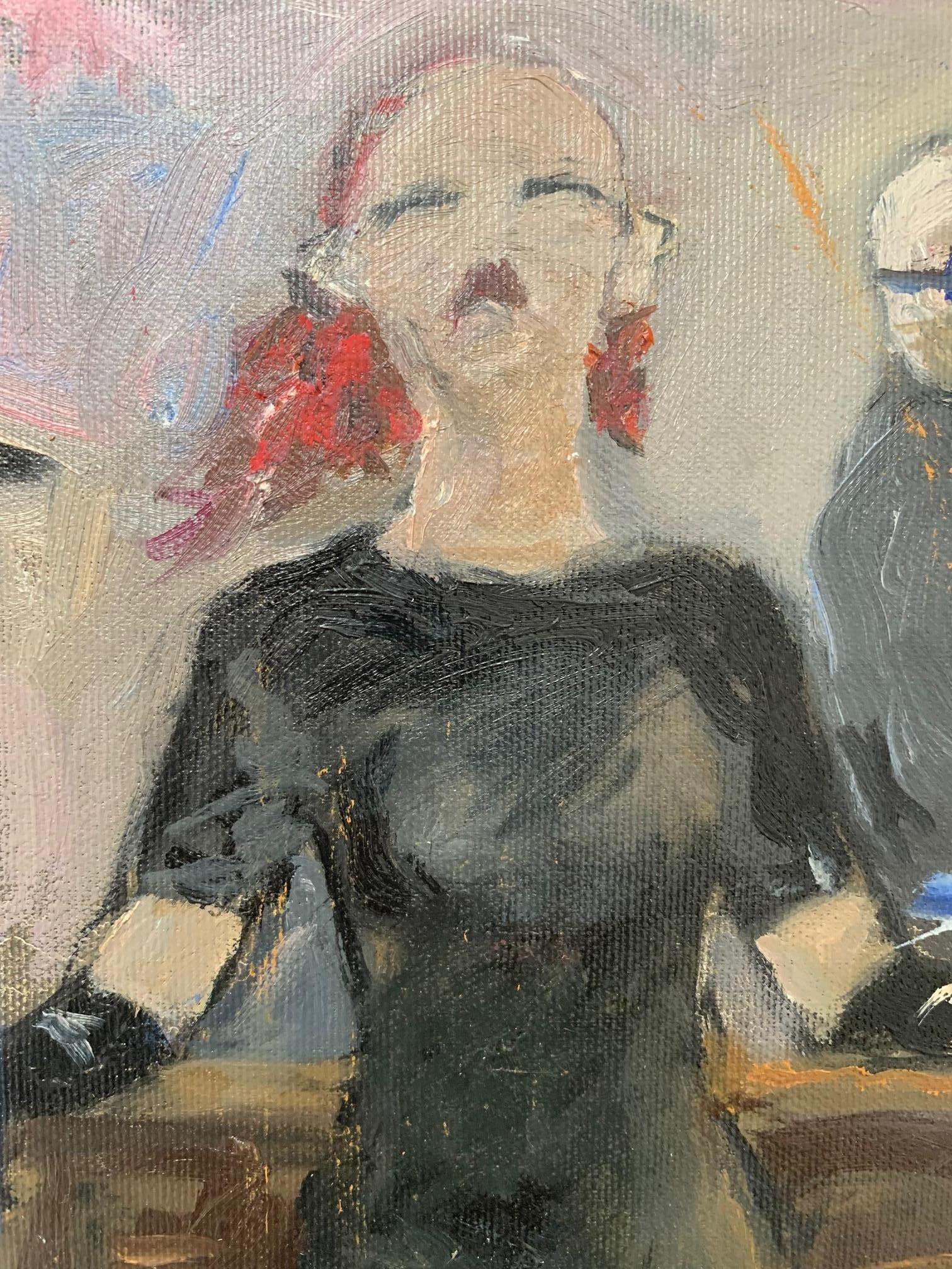Heute Close To 2000 von Bruno Paoli – Figuratives Gemälde im Angebot 4
