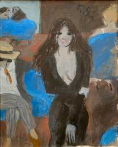 Türkis-Sofas von Bruno Paoli – Figuratives Gemälde