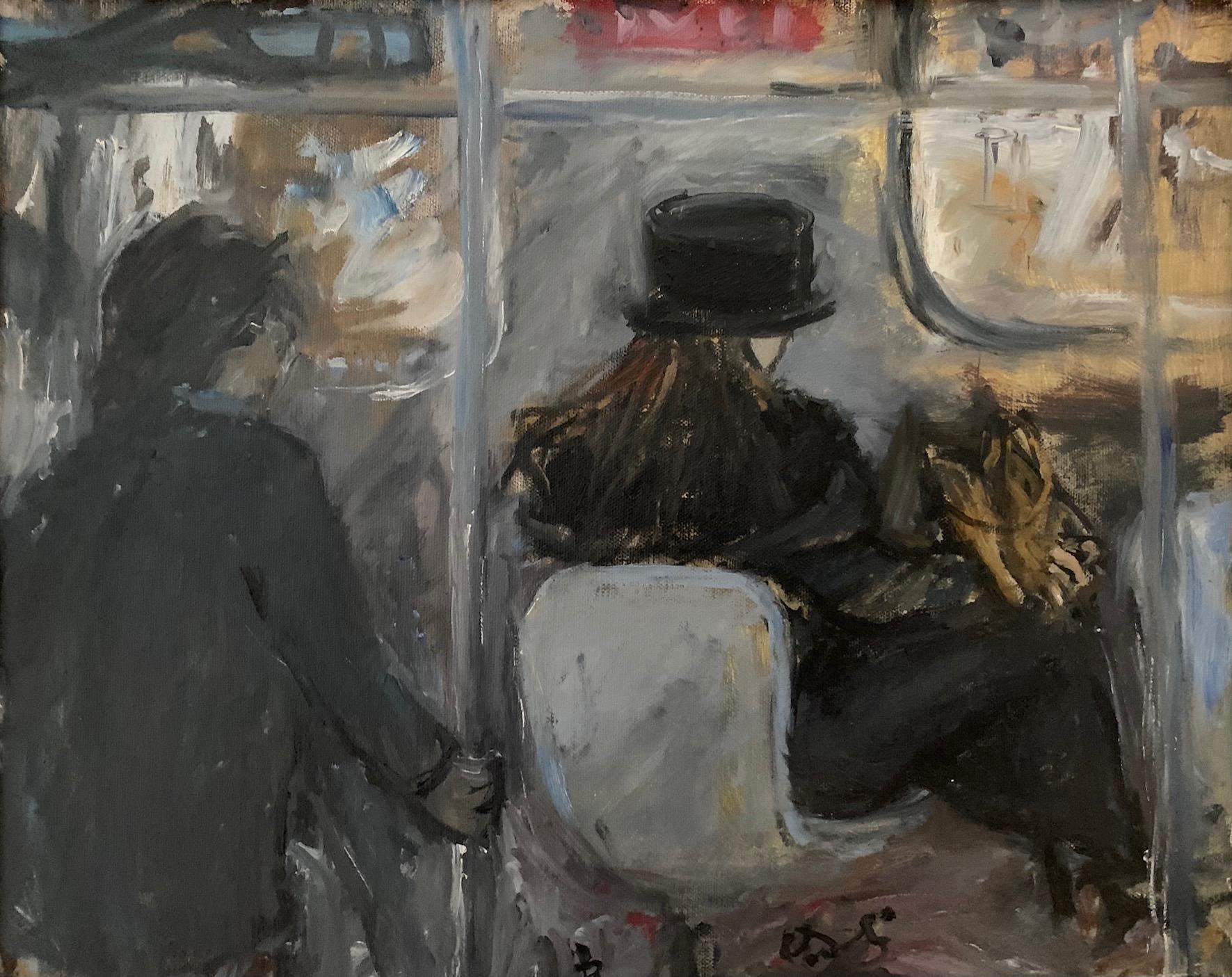 Untitled By Bruno Paoli - Figurative Painting For Sale 5