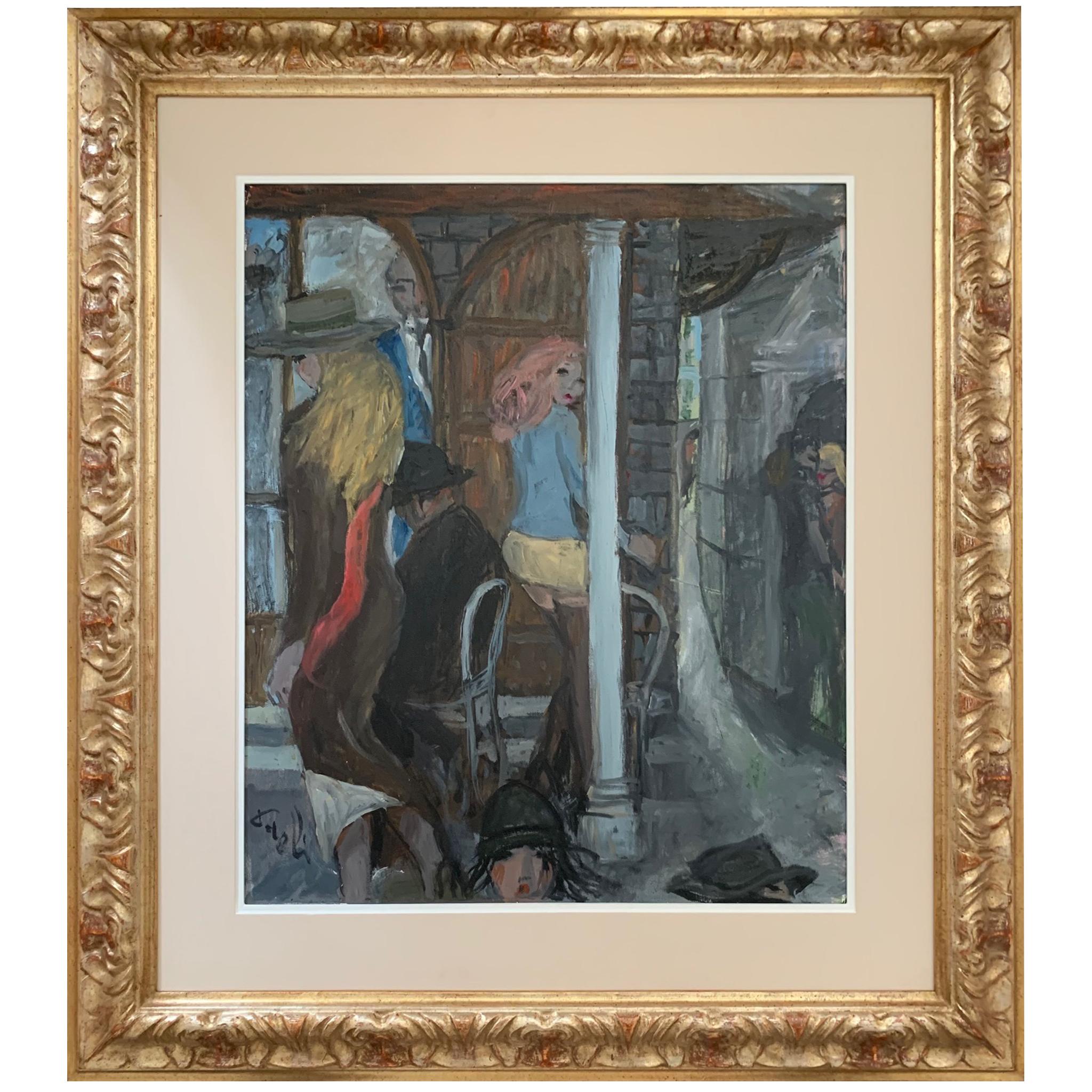 Wall In Florence By Bruno Paoli - Figurative Painting For Sale 1