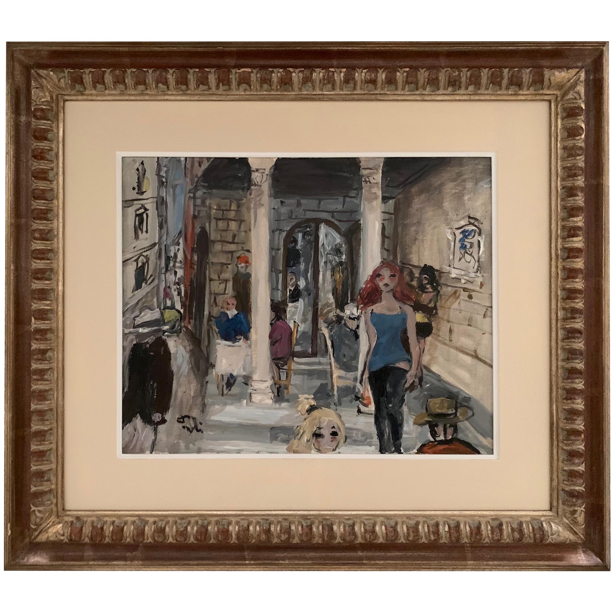 Walls In Florence By Bruno Paoli - Figurative Painting For Sale 1