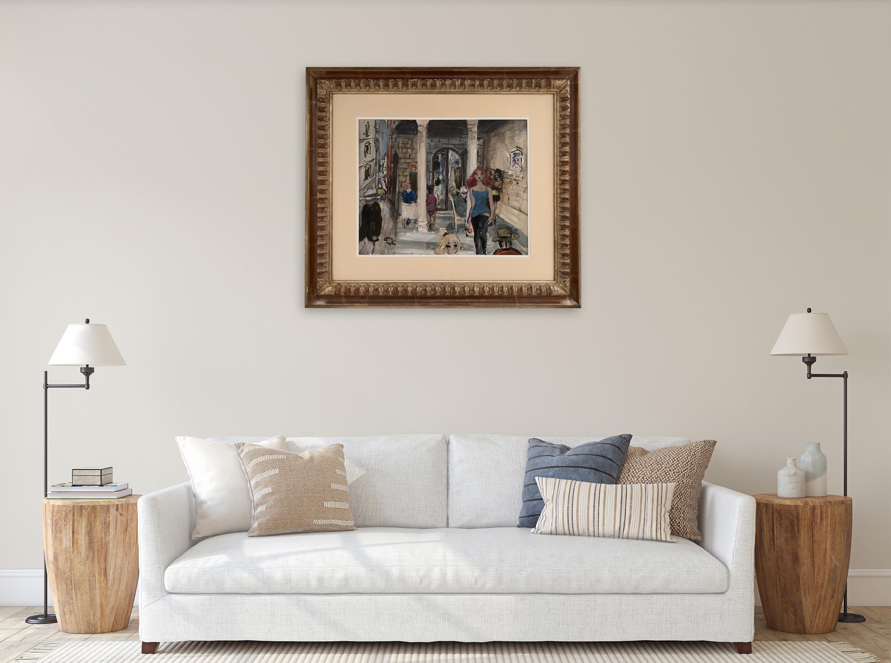 Wandbilder in Florenz von Bruno Paoli – Figuratives Gemälde im Angebot 2