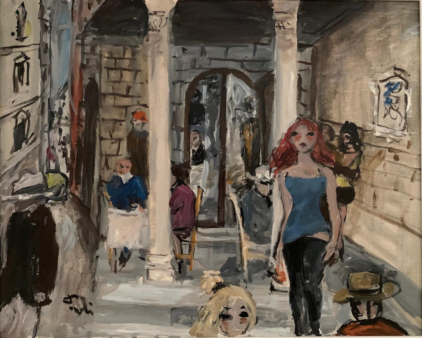 Wandbilder in Florenz von Bruno Paoli – Figuratives Gemälde