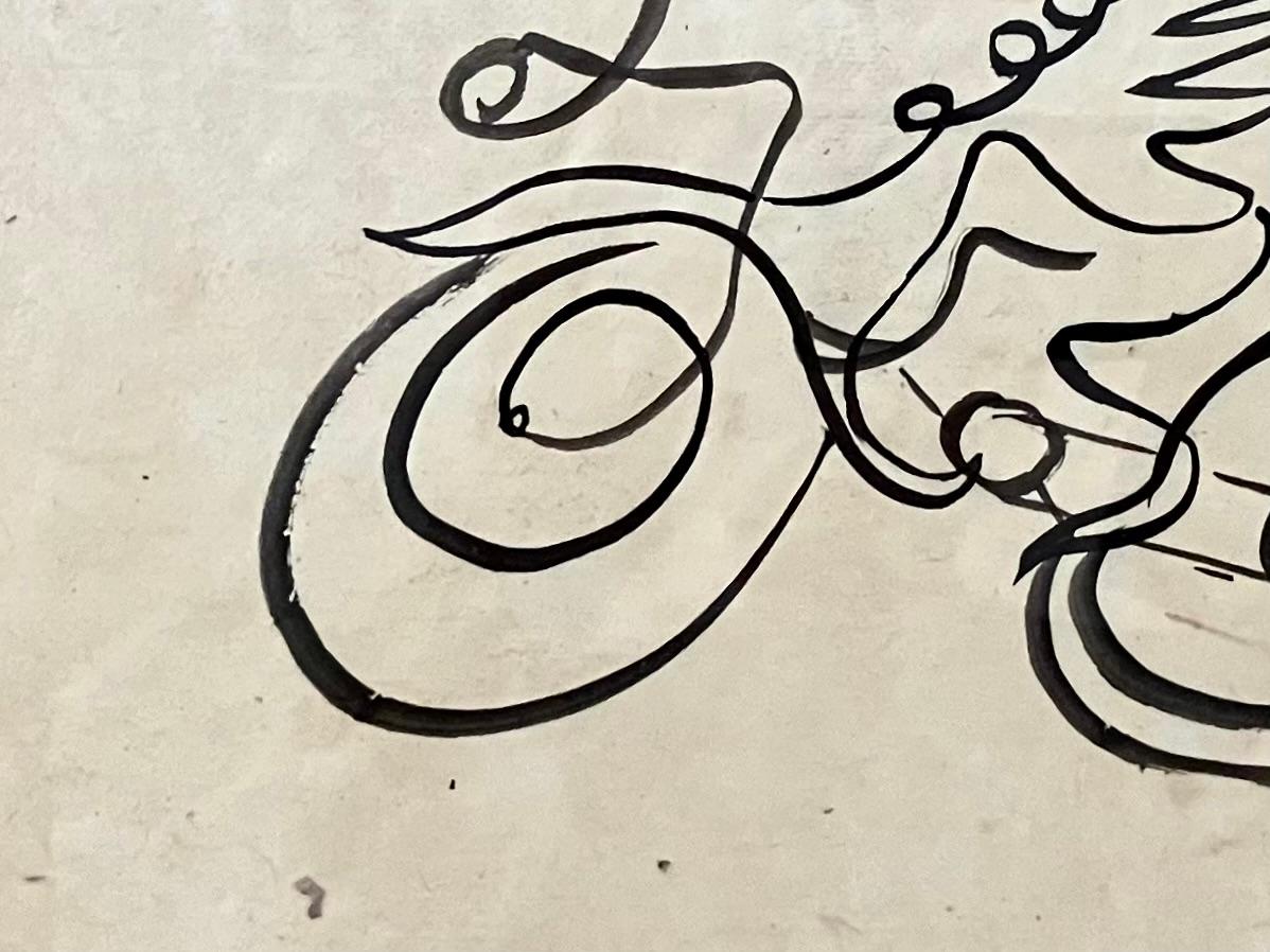 Peint à la main Bruno Pasquiier Desvignes (1930-  ) Dans Cyclo Melodia, 1992 en vente
