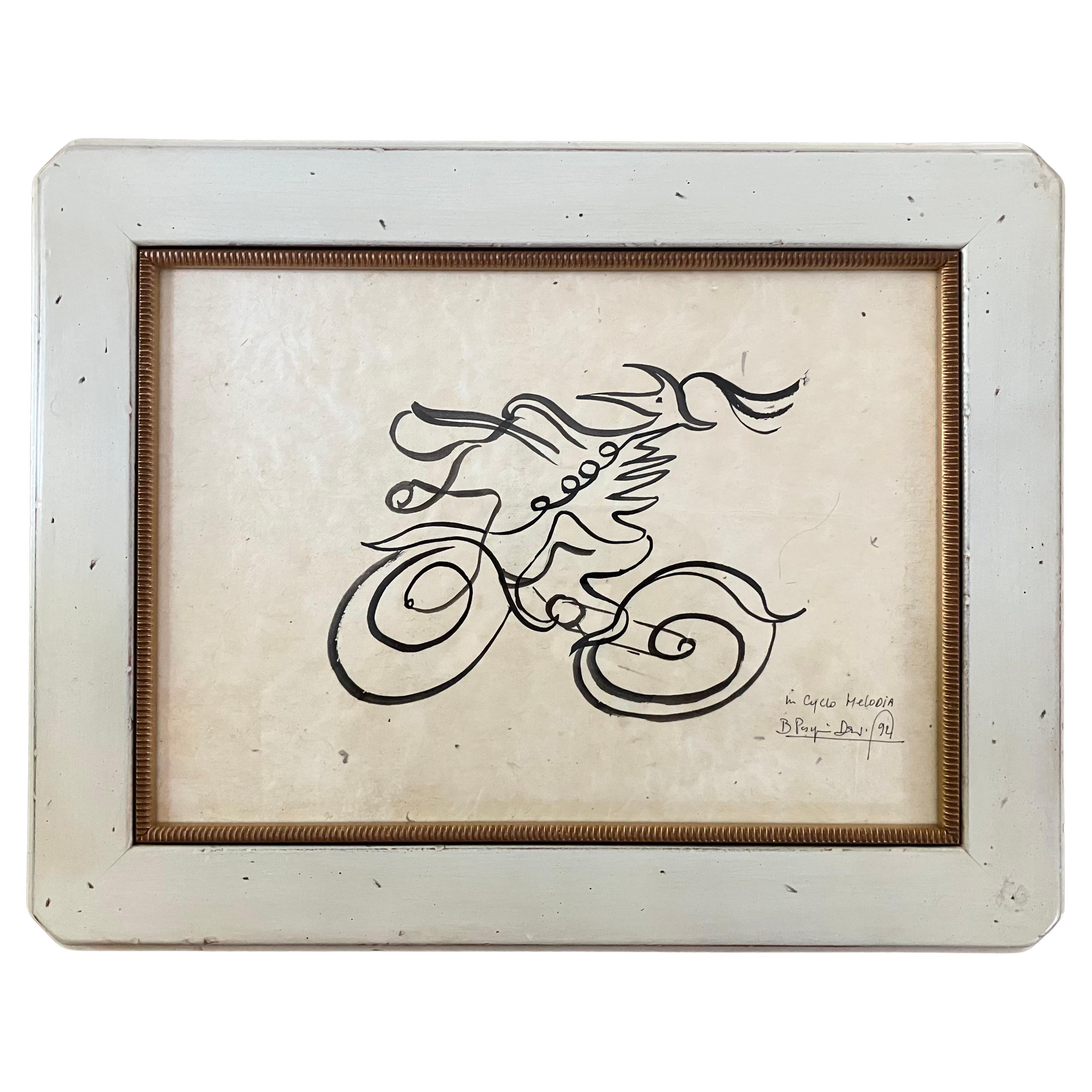 Bruno Pasquiier Desvignes (1930-  ) Dans Cyclo Melodia, 1992 en vente