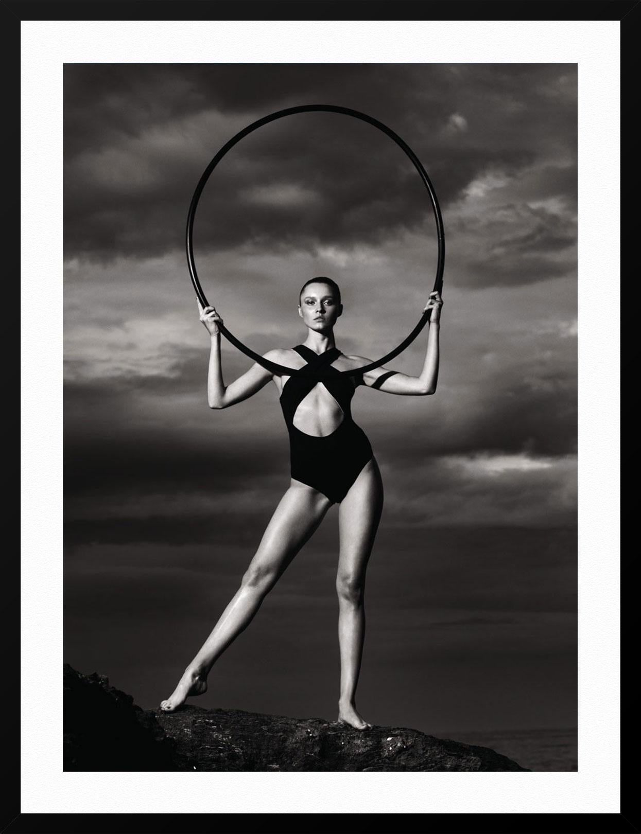 Hula Hoop - Black Figurative Photograph by Bruno Poinsard