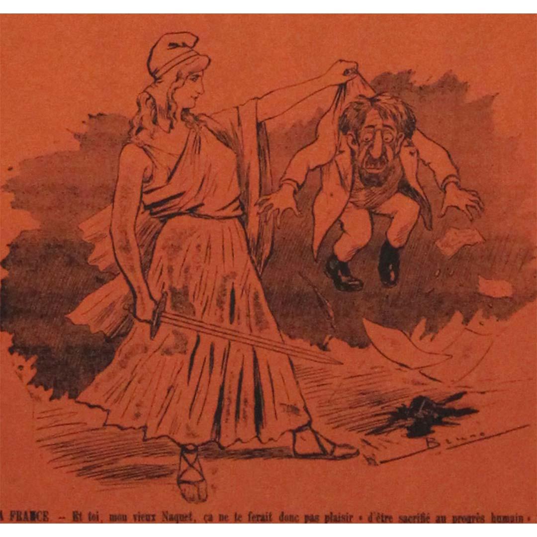 Cartel original de 1905 La Race Maudite de Bruno, publicado por Le Petit Patriote en venta 2