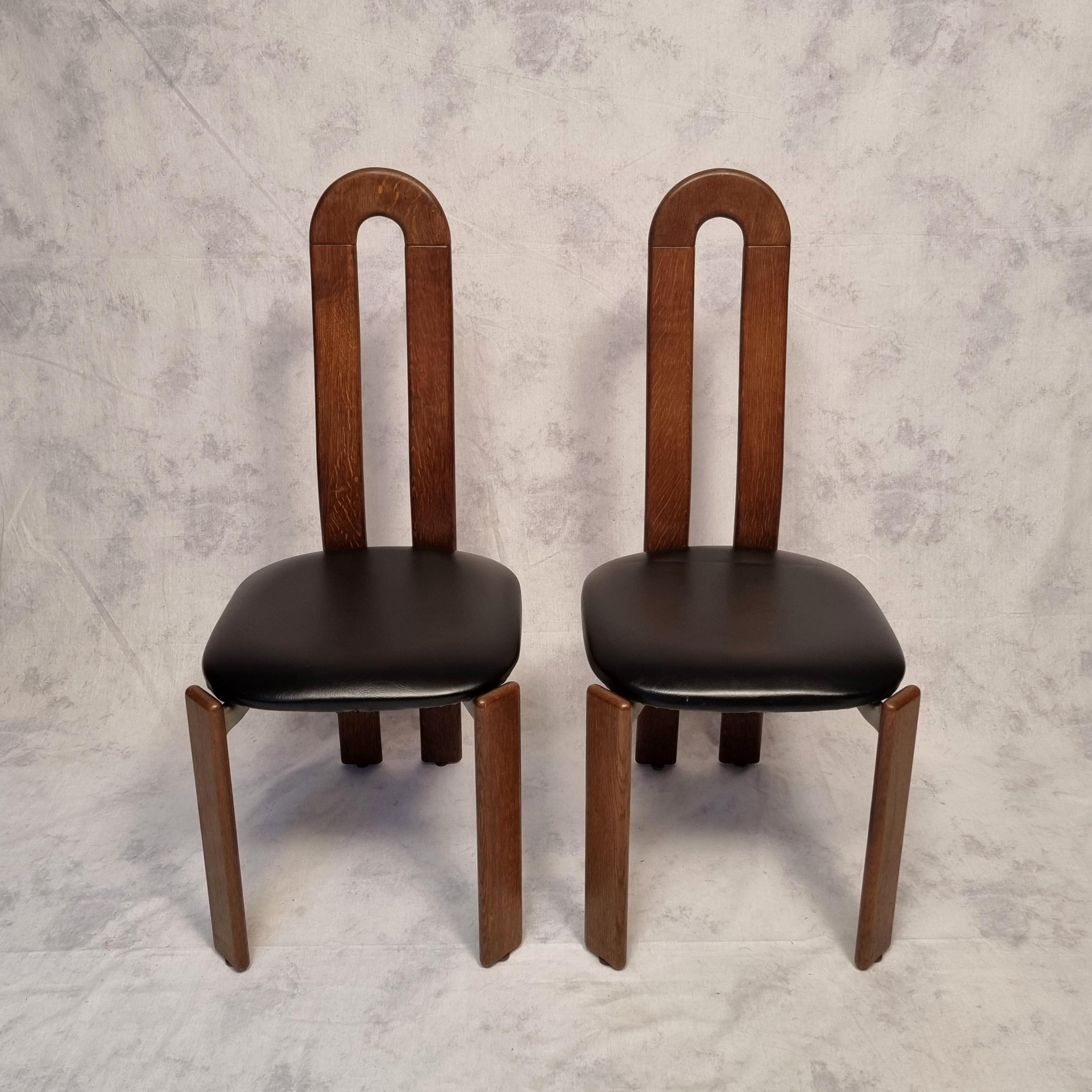 Late 20th Century Bruno Rey Chairs for Dietiker by Atelier Stuhl Aus Stein Am Rhein, Oak, Ca 197 For Sale