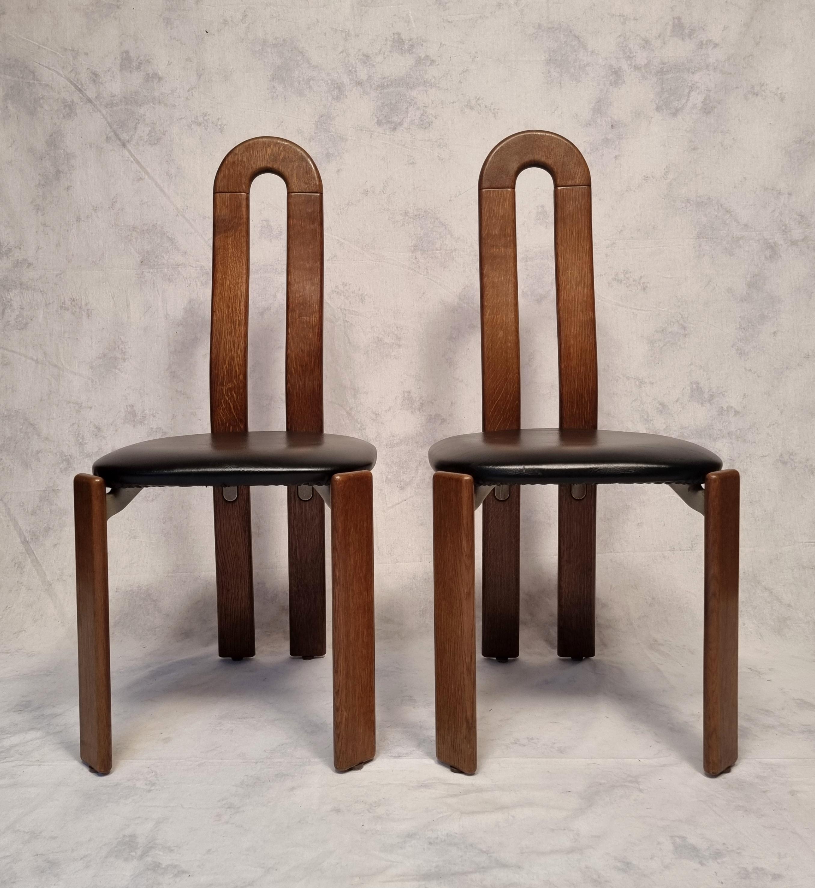 Bruno Rey Stühle für Dietiker von Atelier Stuhl Aus Stein Am Rhein, Eiche, ca. 1970 im Angebot 3