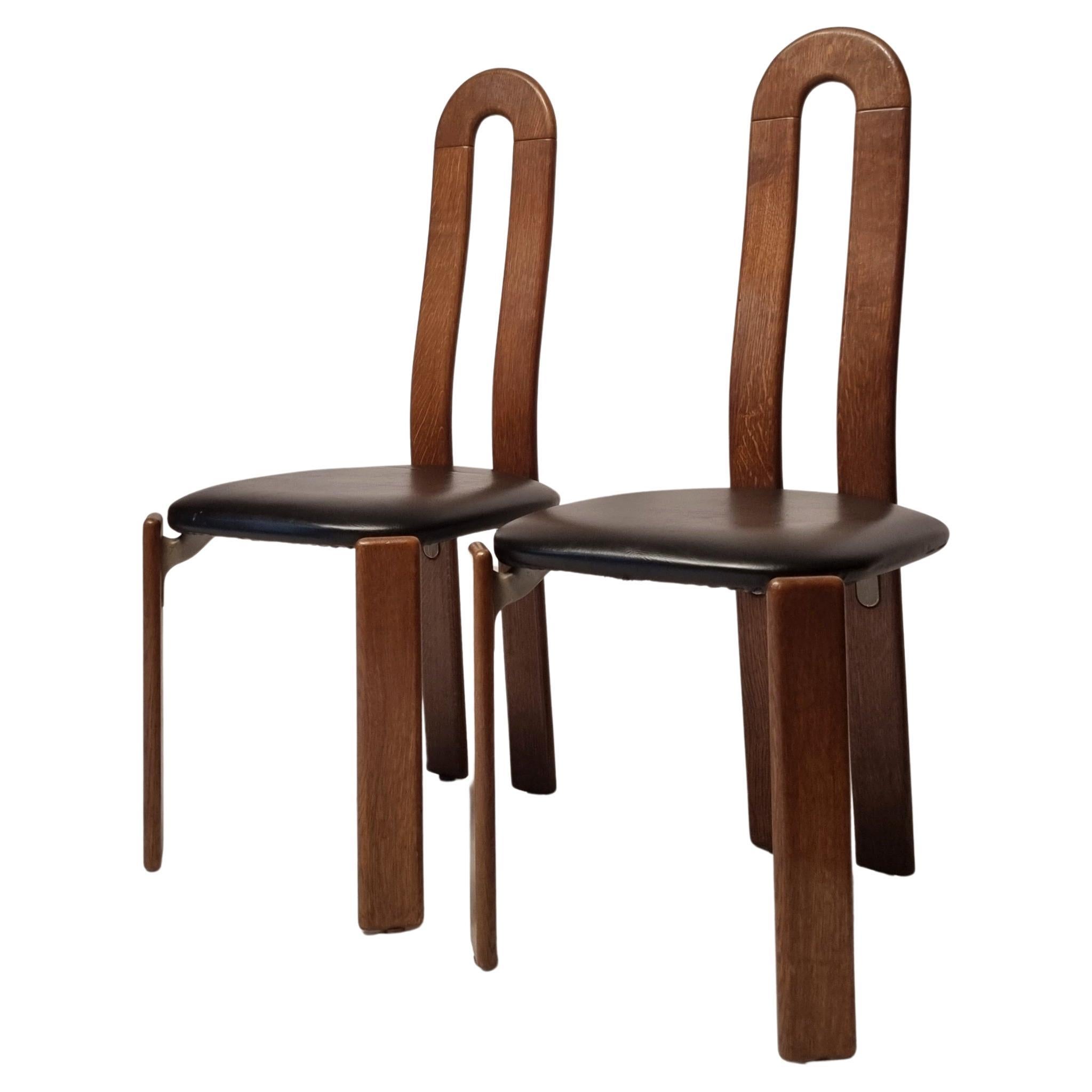 Bruno Rey Chairs for Dietiker by Atelier Stuhl Aus Stein Am Rhein, Oak, Ca 1970 For Sale