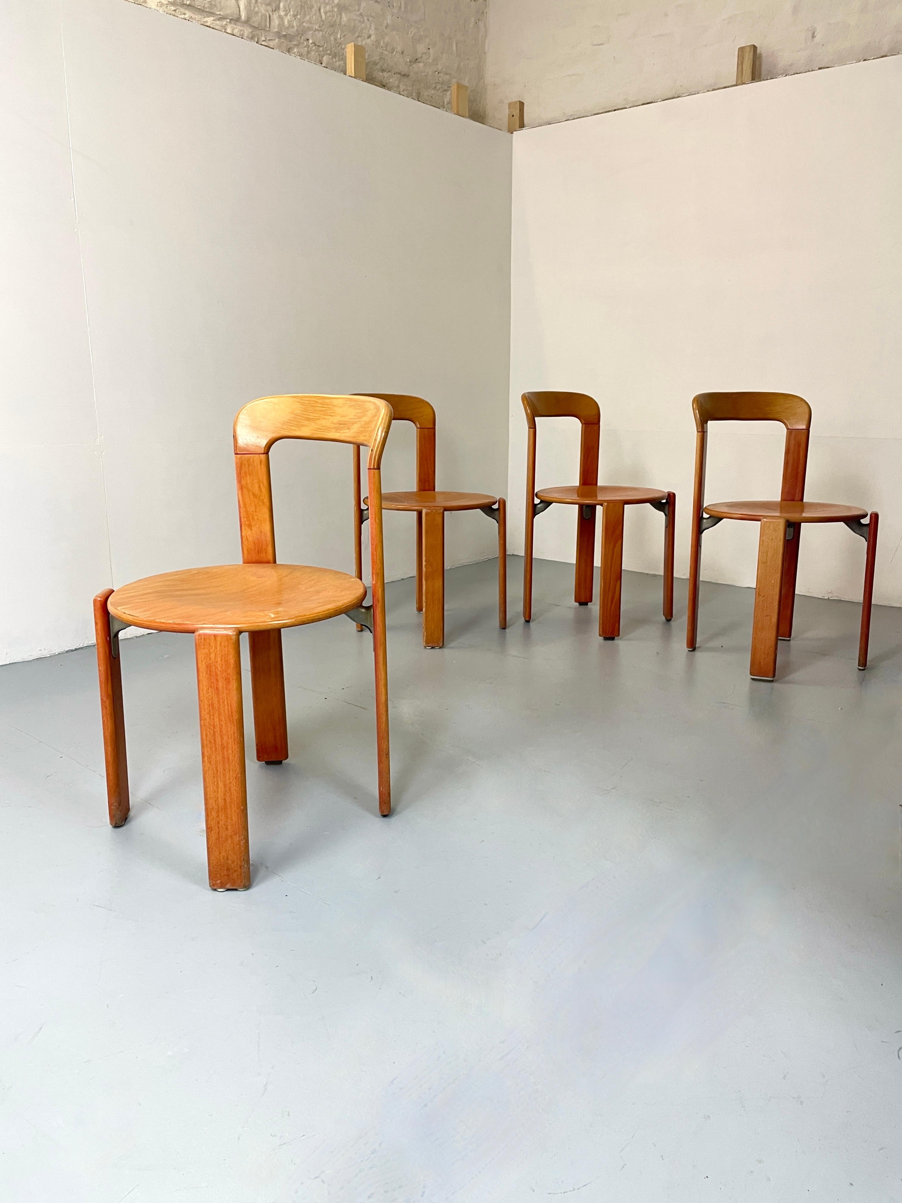 Bruno Rey Dietiker Vintage Chair Post-Modern Beechwood Switzerland For Sale 4