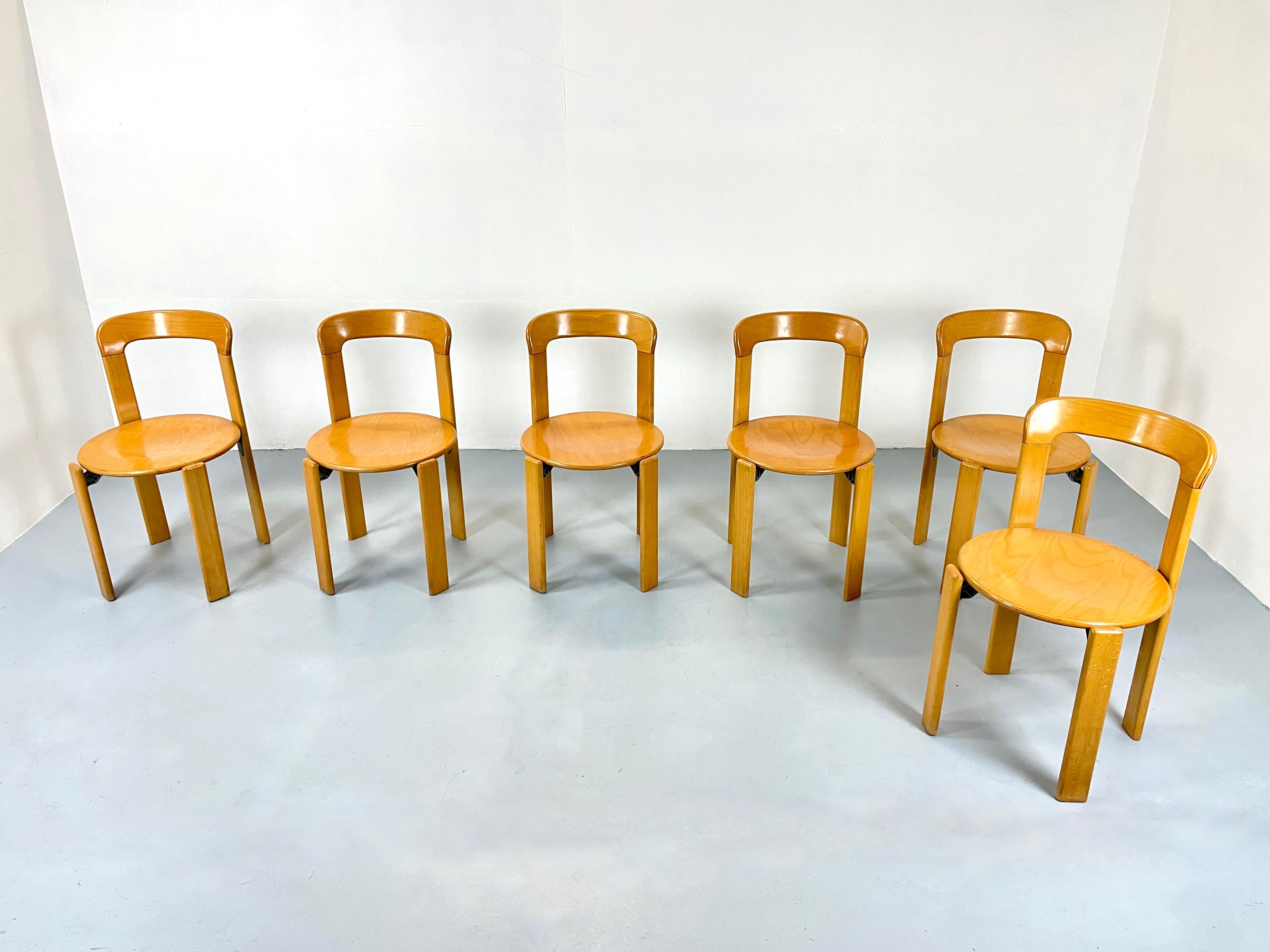 Postmoderner Vintage-Stuhl aus Buchenholz von Bruno Rey Dietiker, Schweiz (Schweizerisch)
