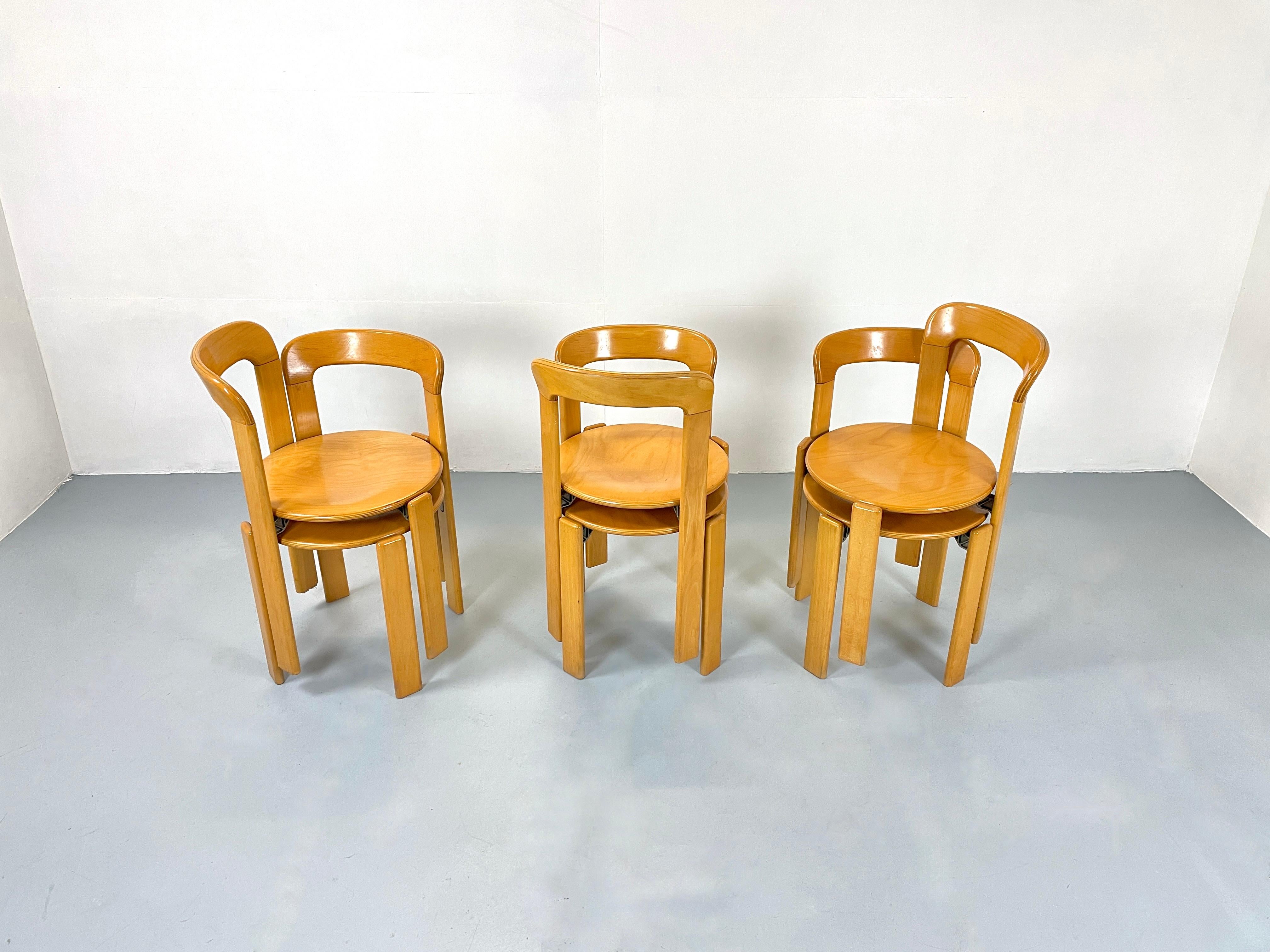 Postmoderner Vintage-Stuhl aus Buchenholz von Bruno Rey Dietiker, Schweiz 1