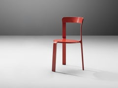 Bruno Rey for Dietiker Chair in Red Plywood