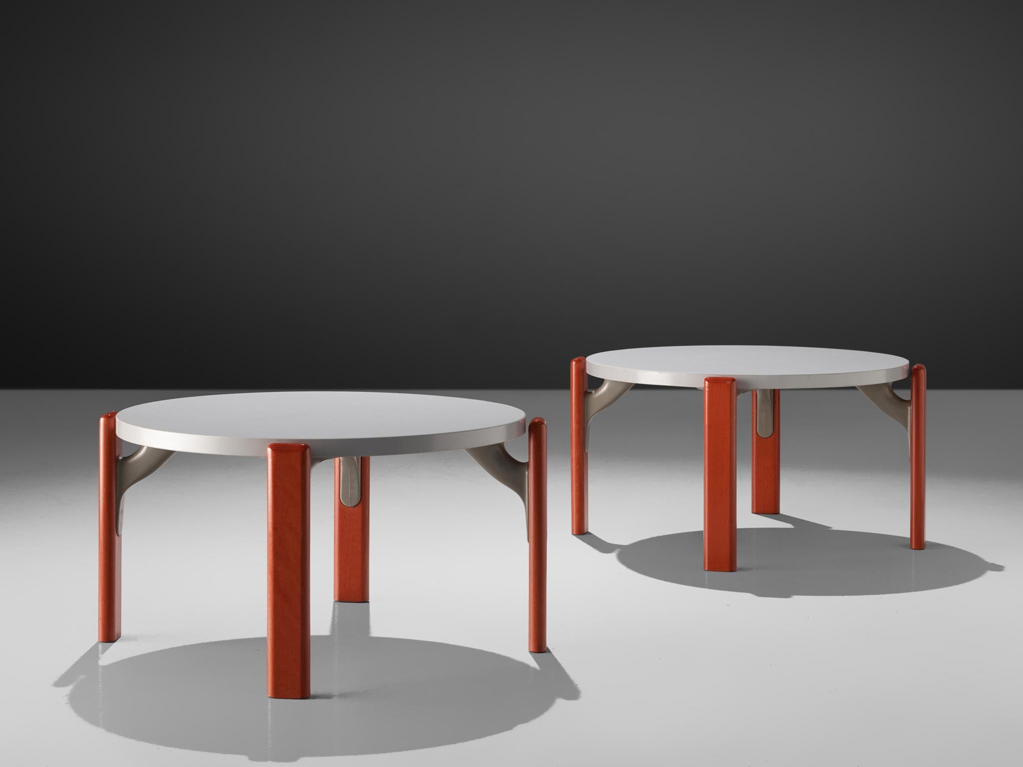 Mid-Century Modern Bruno Rey for Dietiker Pair of Round Coffee Tables
