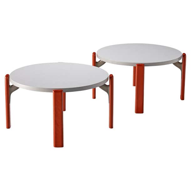 Bruno Rey for Dietiker Pair of Round Coffee Tables For Sale at 1stDibs ...