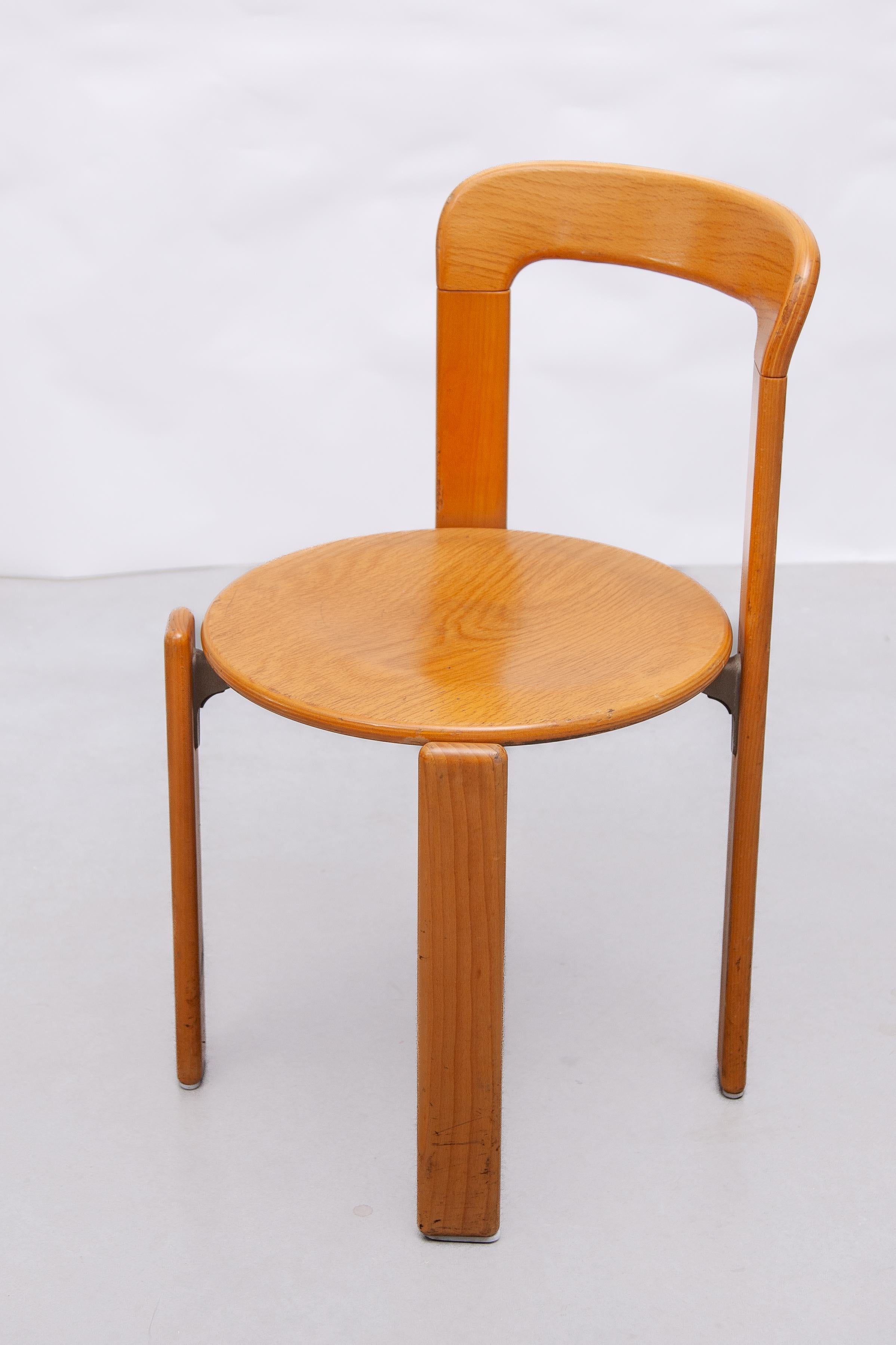 Mid-Century Modern Bruno Rey for Kush and Co, 1971, ICONIC Dining Room Chair, Model 3300 For Sale
