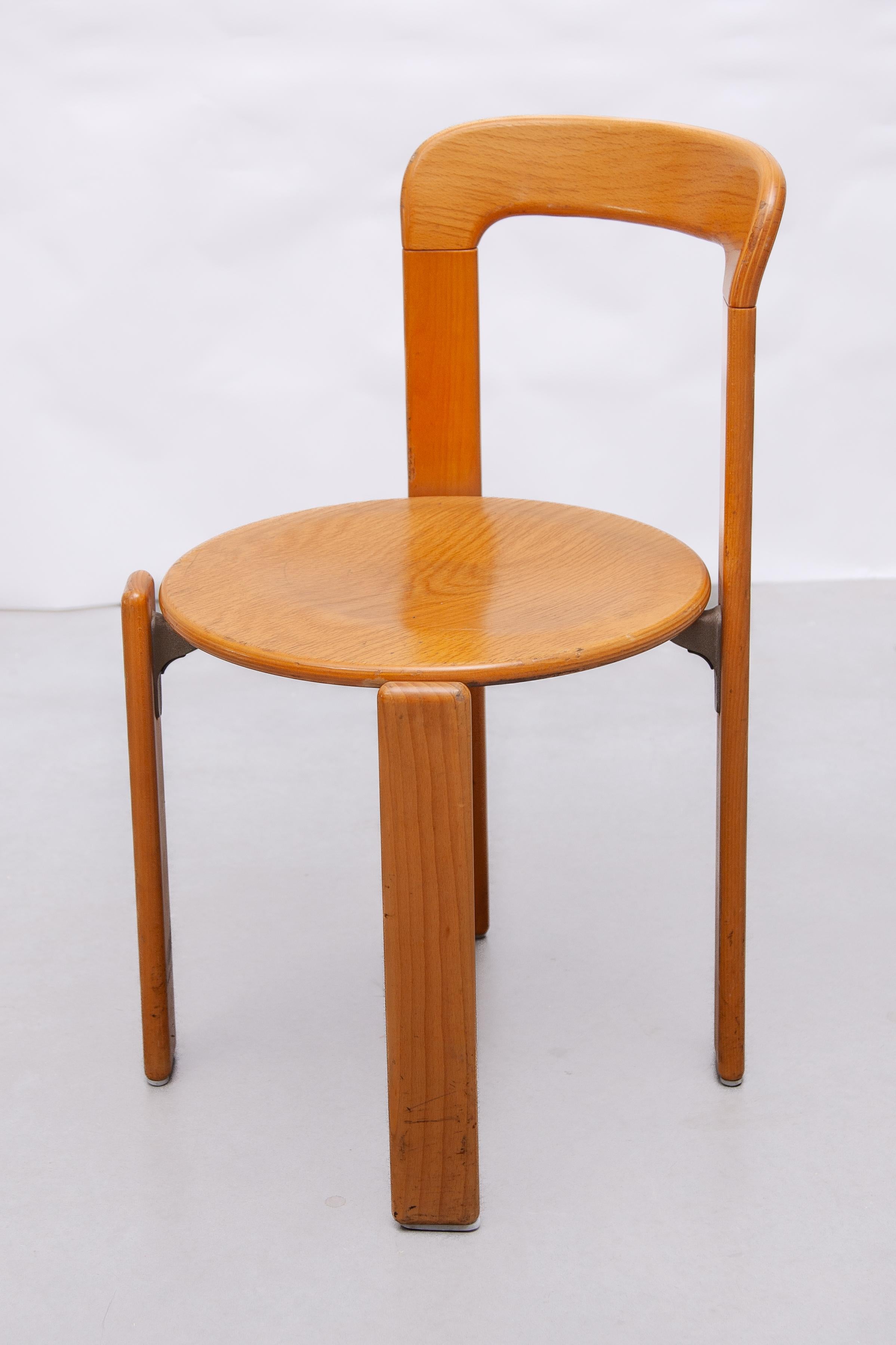 German Bruno Rey for Kush and Co, 1971, ICONIC Dining Room Chair, Model 3300 For Sale
