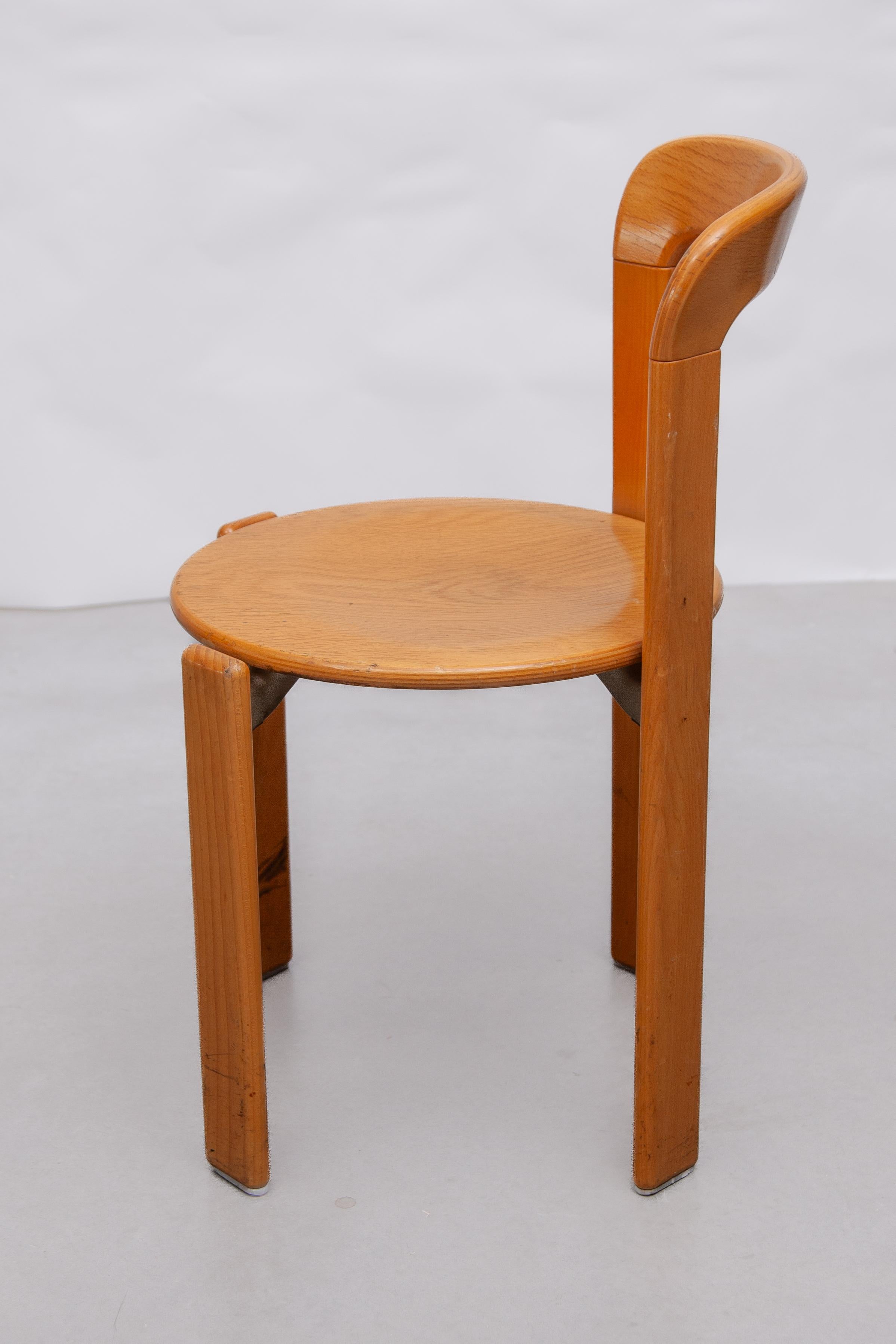 Hand-Crafted Bruno Rey for Kush and Co, 1971, ICONIC Dining Room Chair, Model 3300 For Sale