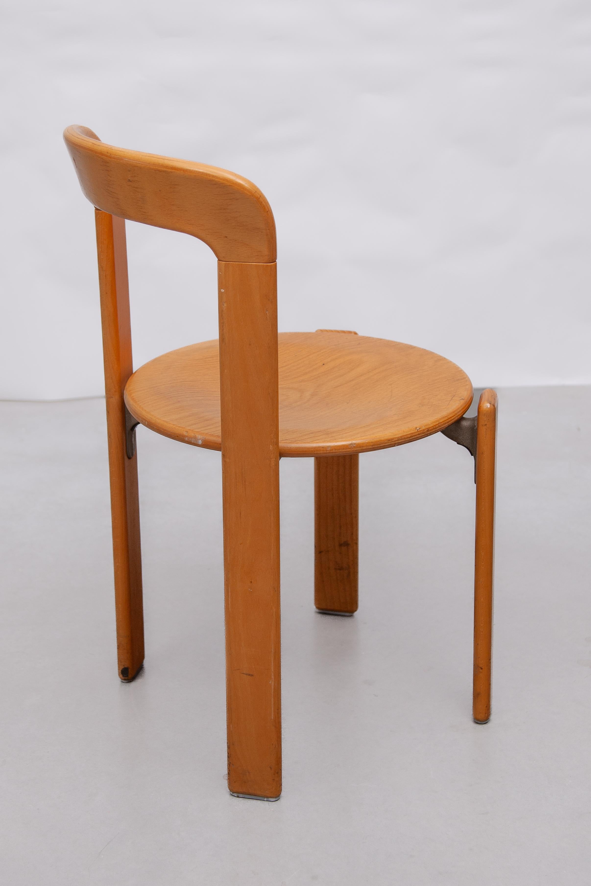 Metal Bruno Rey for Kush and Co, 1971, ICONIC Dining Room Chair, Model 3300 For Sale