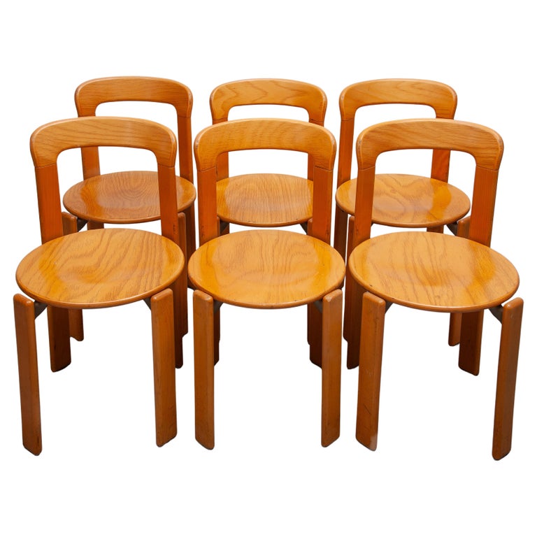 Bruno Rey for Kush & Co Stacking Chairs Model 3300, 1971