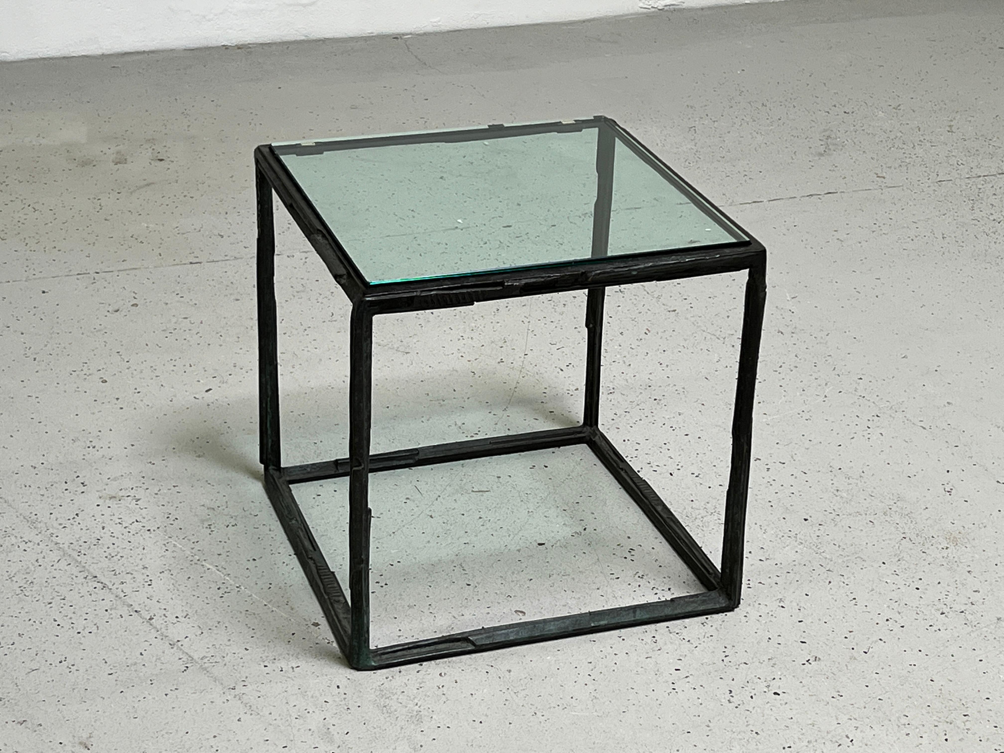 Bruno Romeda Bronze Side Table In Good Condition For Sale In Dallas, TX