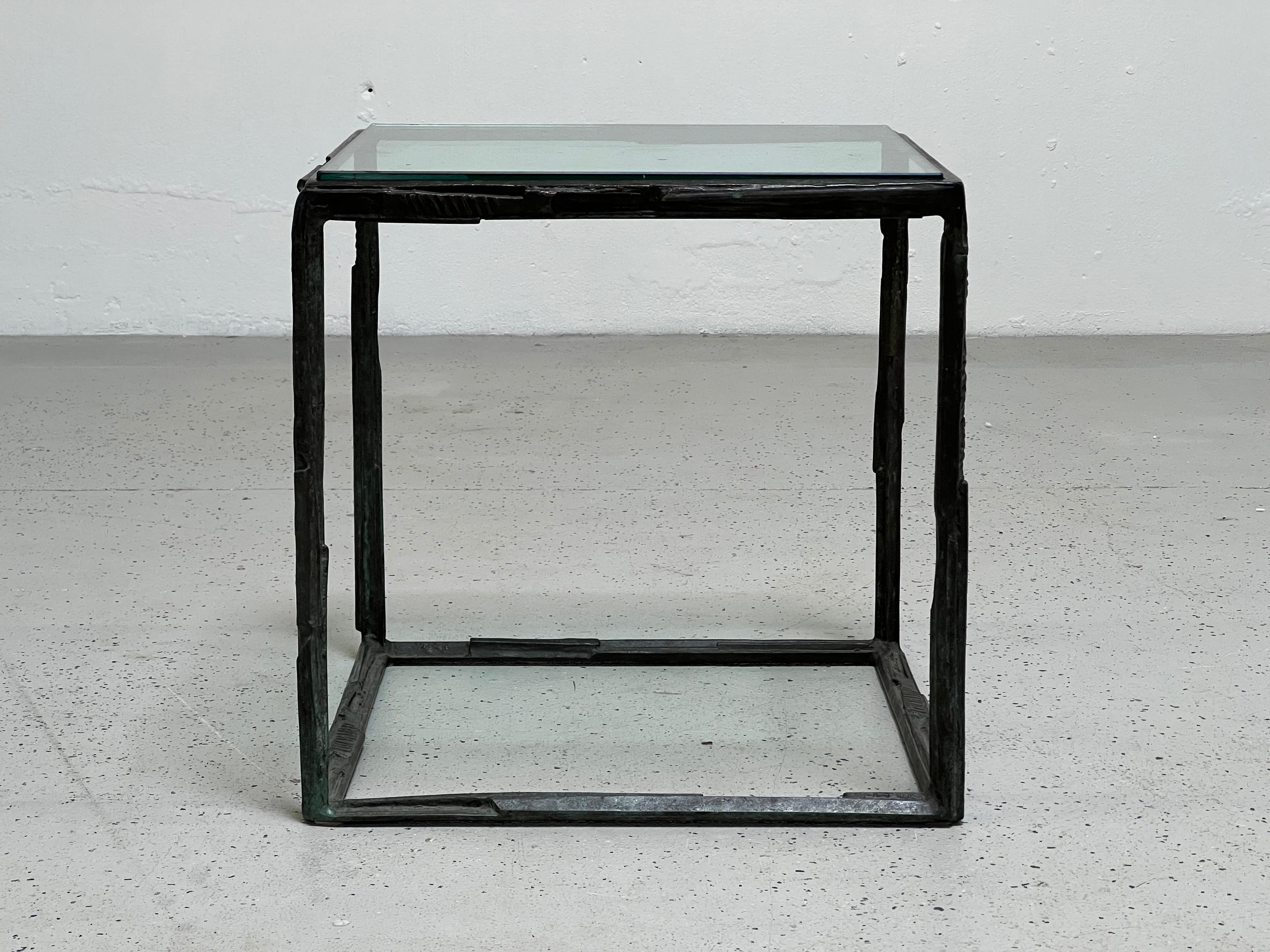 Bruno Romeda Bronze Side Table For Sale 1
