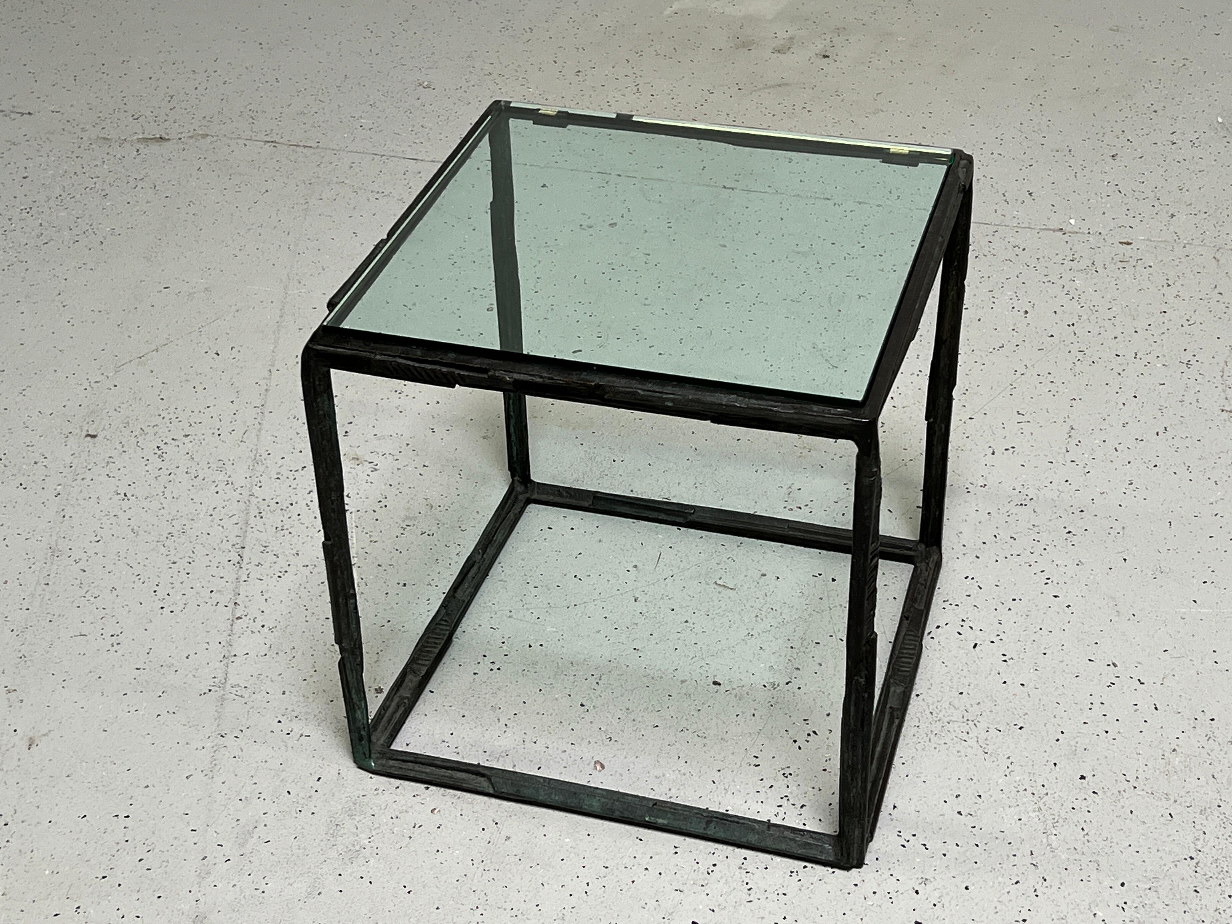 Bruno Romeda Bronze Side Table For Sale 2