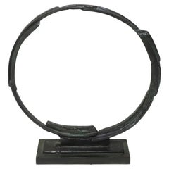 "Kreis" Contemporary Geometric Abstract Sculpture Bronze Unique European