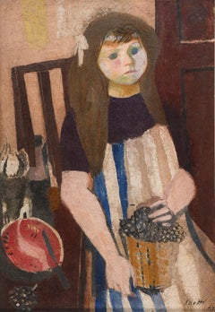 Bambina col cesto d’uva