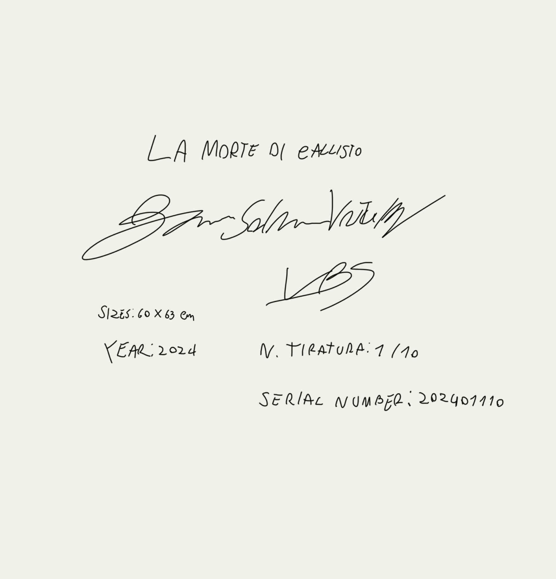 The Death of Callisto - Lithography by Bruno Salvatore Latella - 2024 For Sale 2